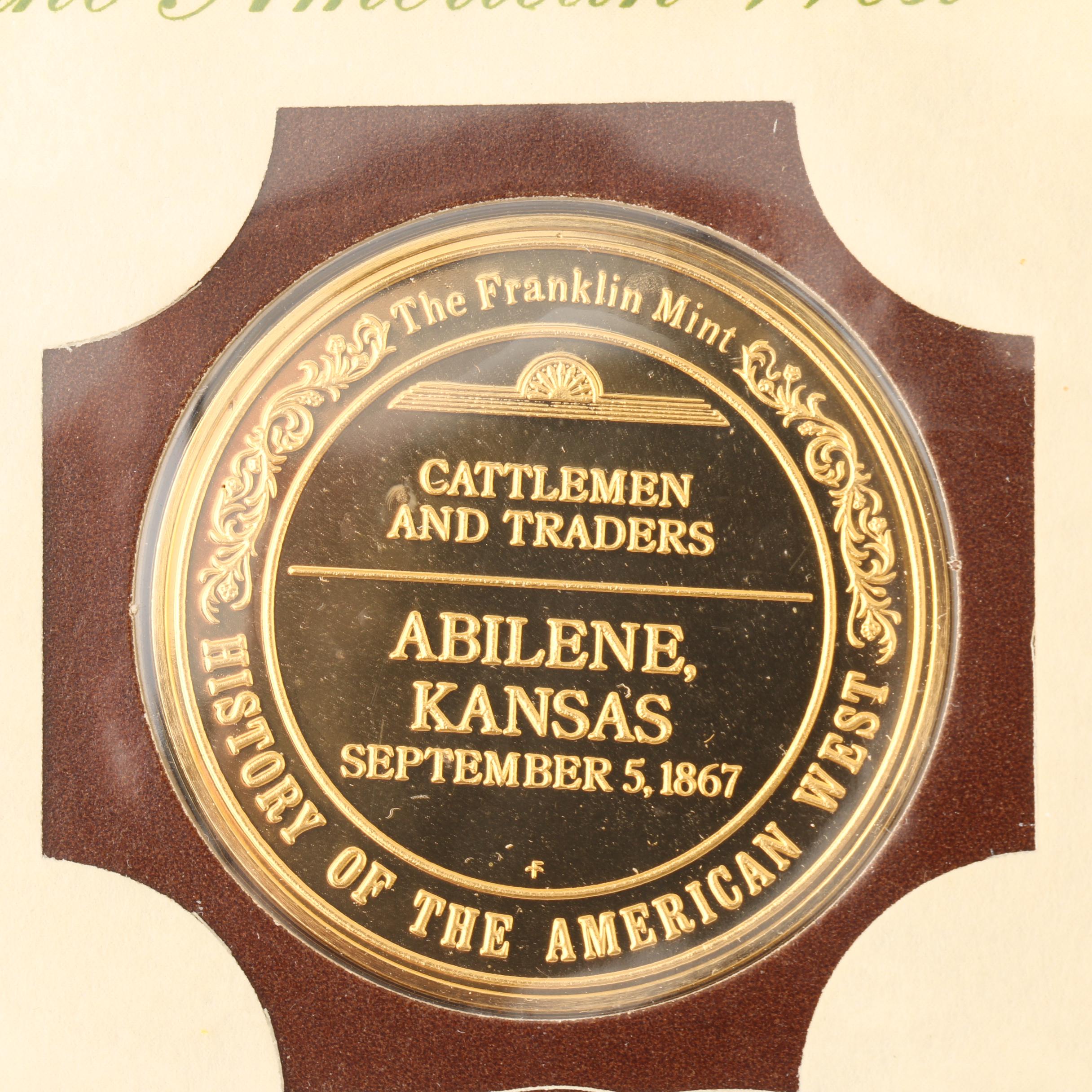 Franklin Mint "History of the American West" 2 Volume Set of Silver Proof Medals