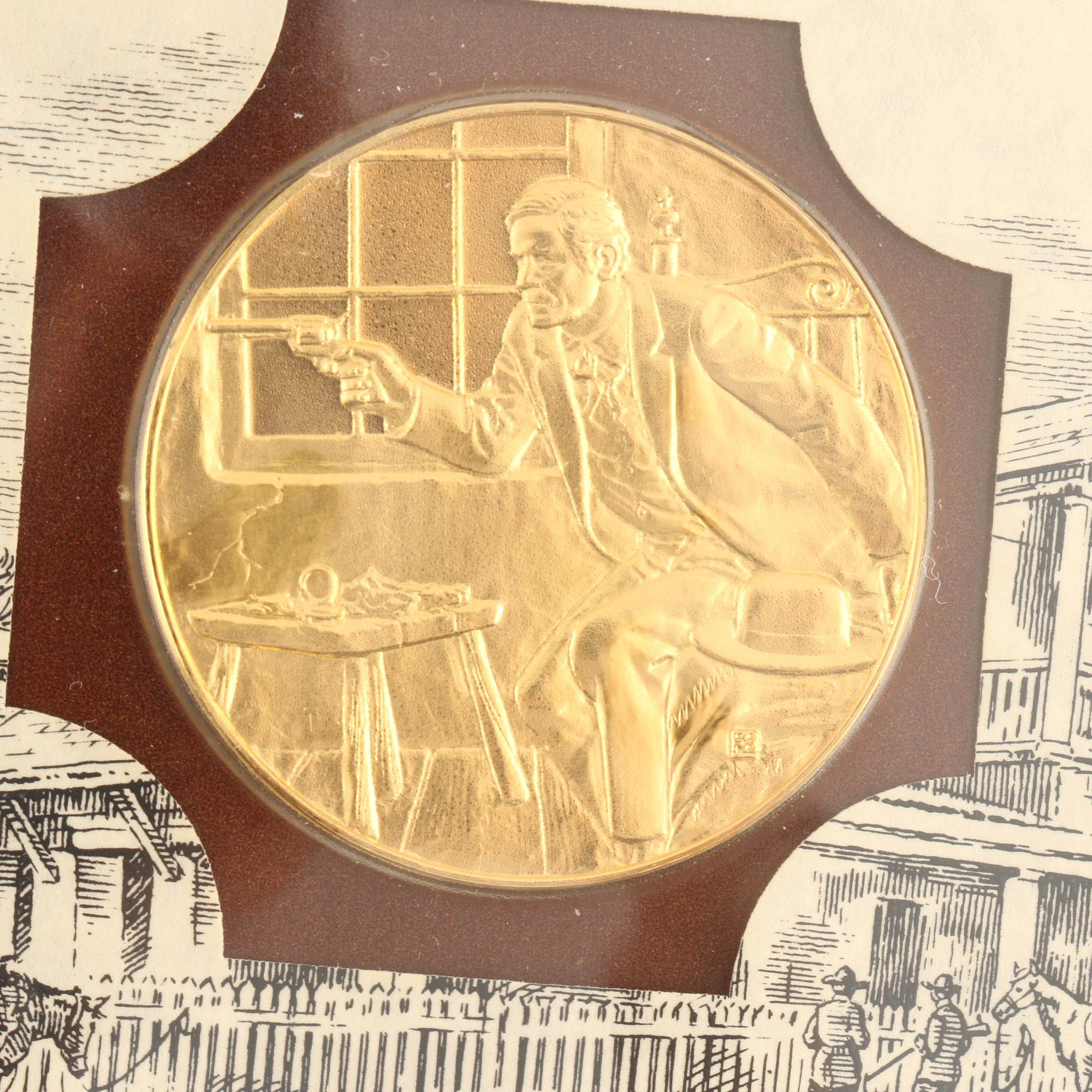 Franklin Mint "History of the American West" 2 Volume Set of Silver Proof Medals