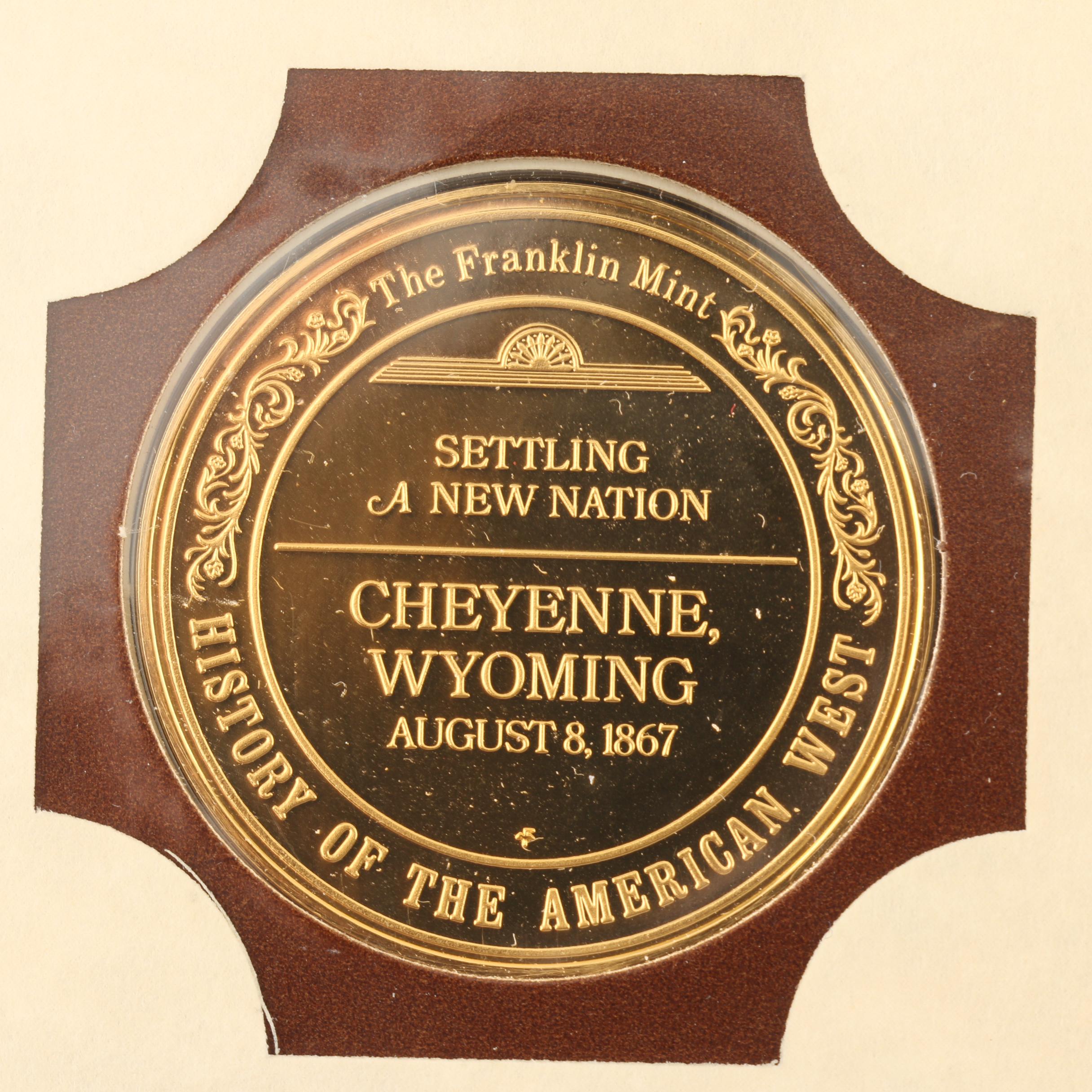 Franklin Mint "History of the American West" 2 Volume Set of Silver Proof Medals