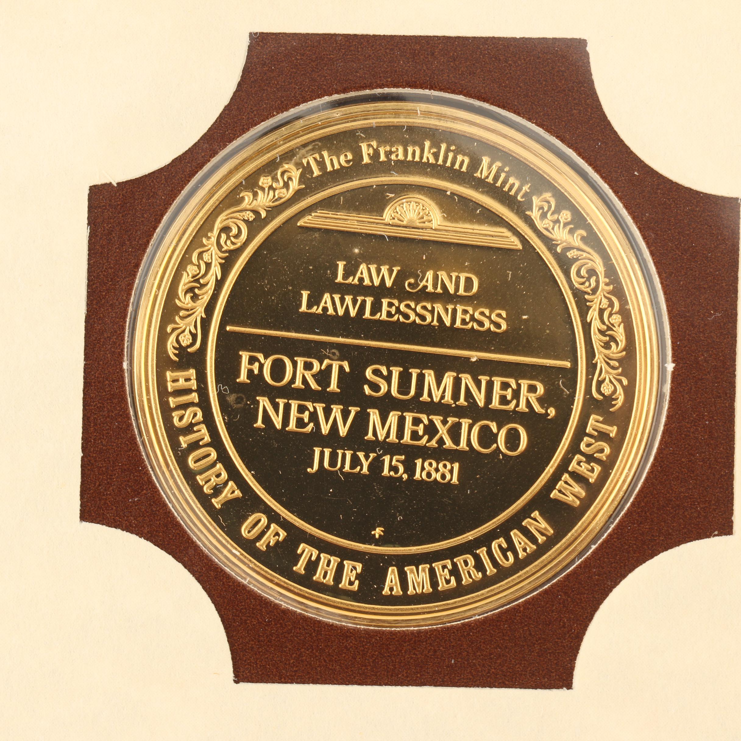 Franklin Mint "History of the American West" 2 Volume Set of Silver Proof Medals