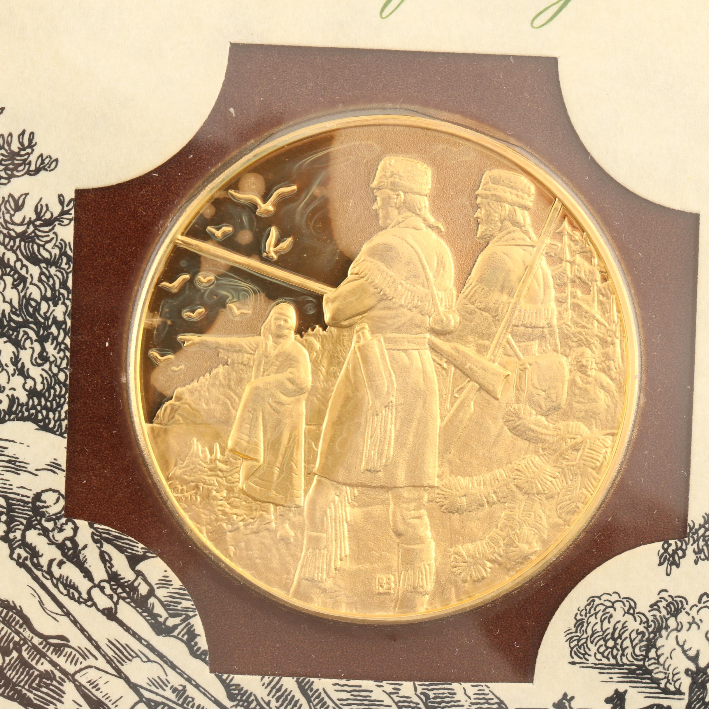 Franklin Mint "History of the American West" 2 Volume Set of Silver Proof Medals