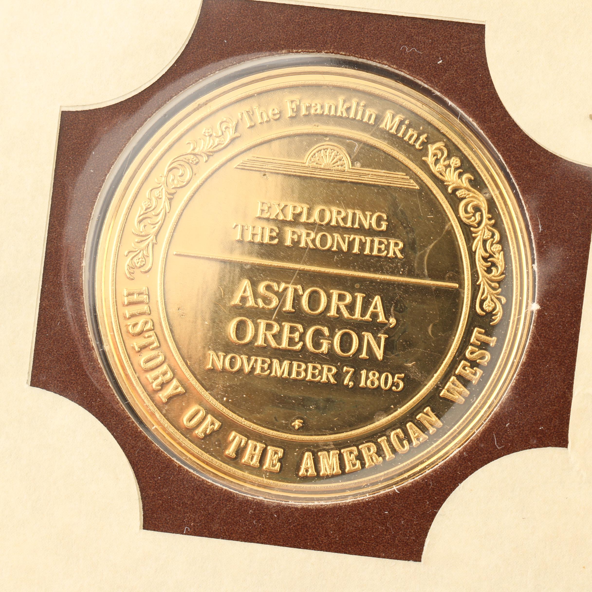 Franklin Mint "History of the American West" 2 Volume Set of Silver Proof Medals