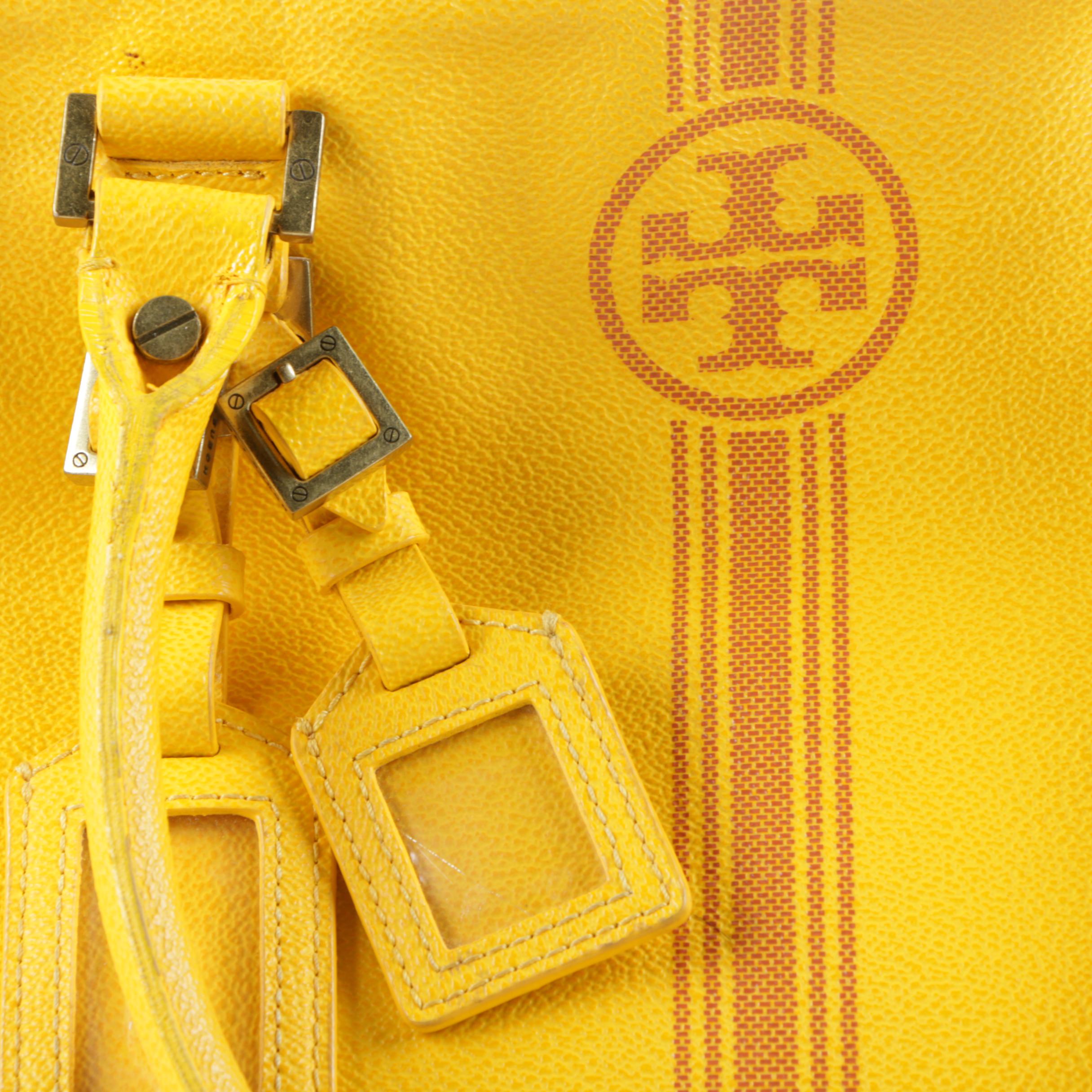 Tory Burch Roslyn Yellow Pebbled Leather Tote