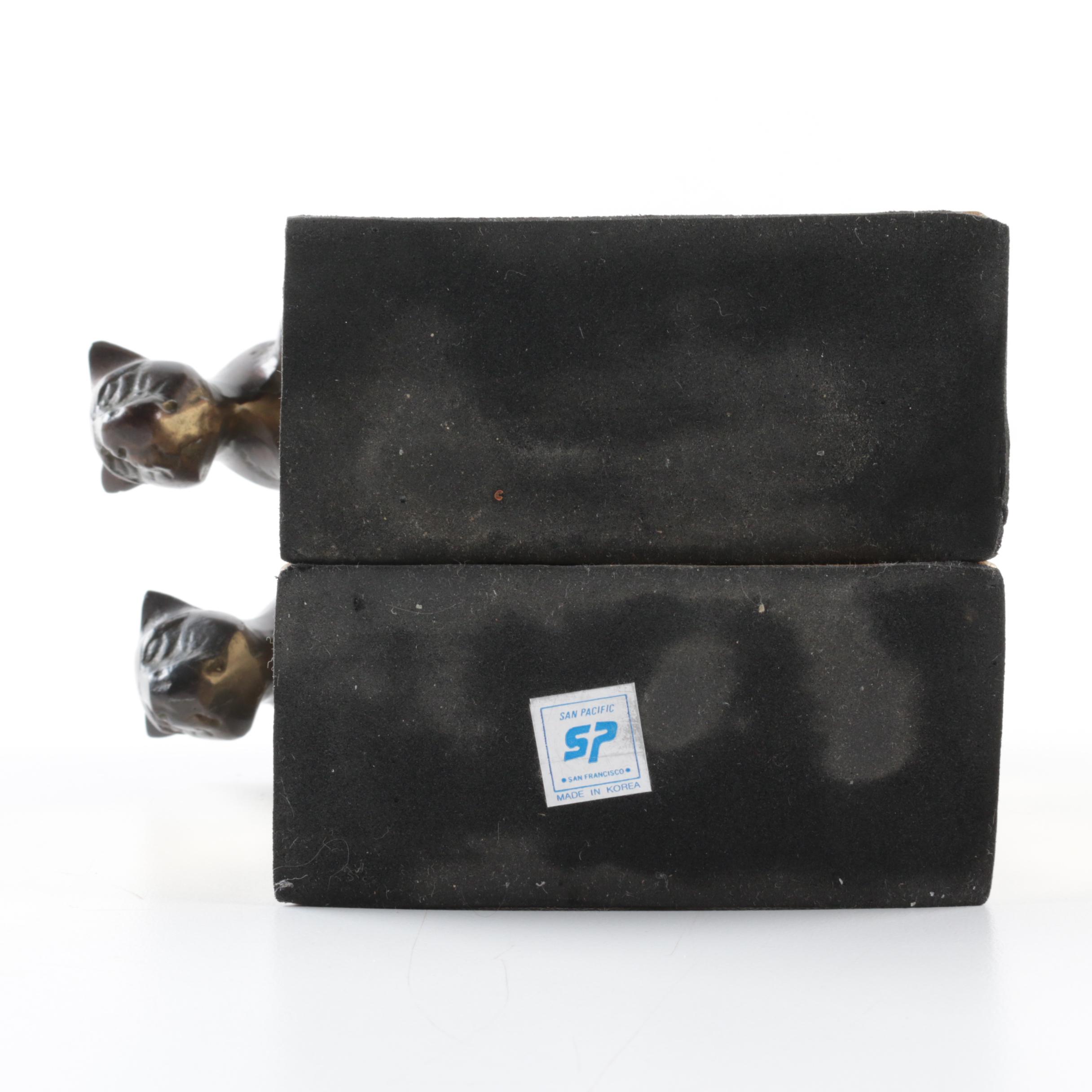 Vintage Feline Library Bookends