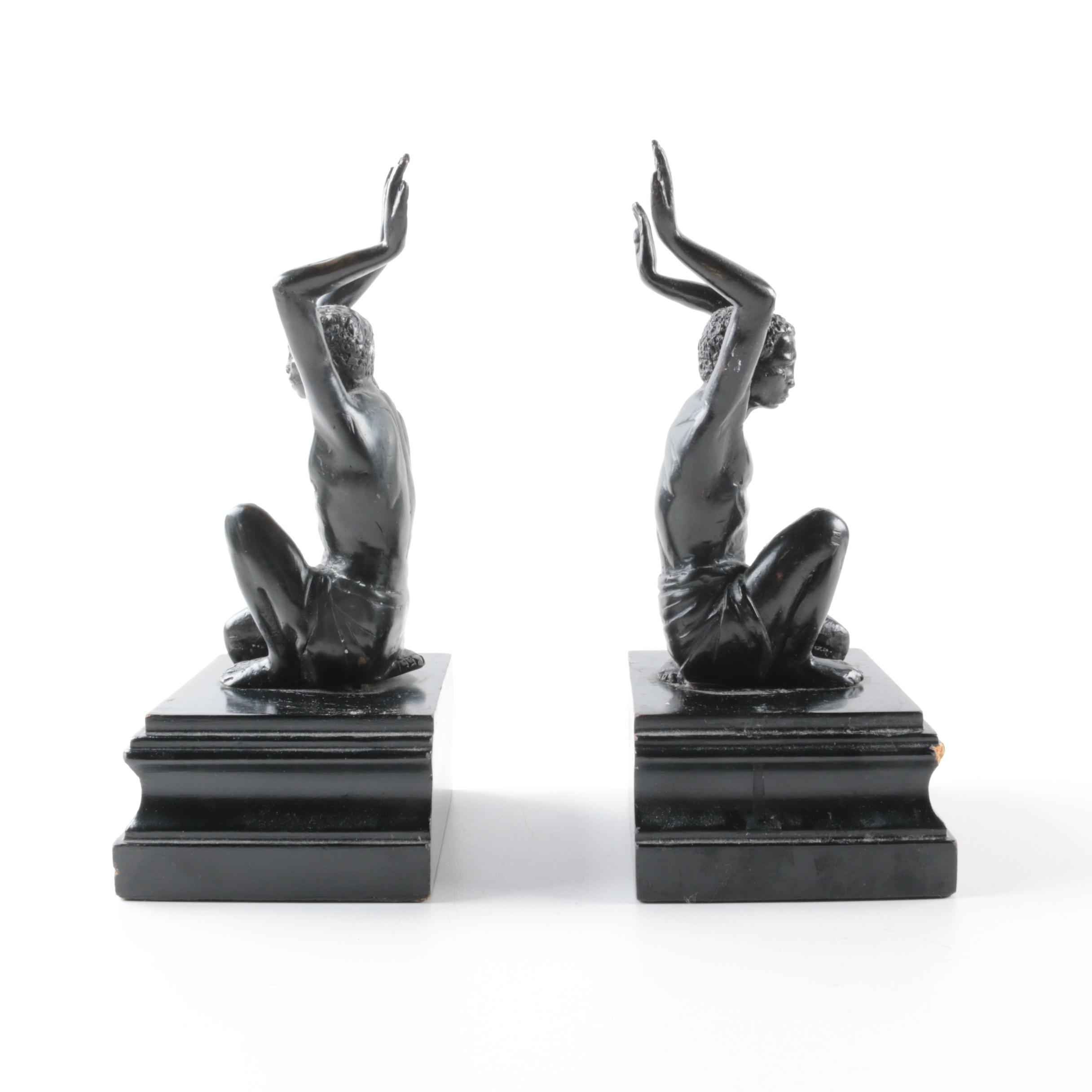 Fine Blackamoor Ebonized Figural Bookends