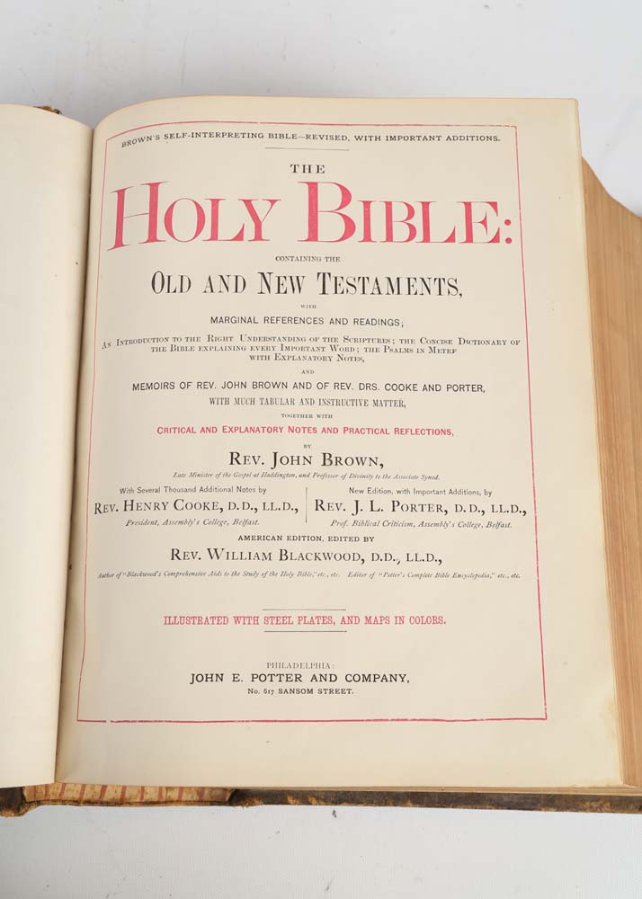 Antique 1873 Holy Bible