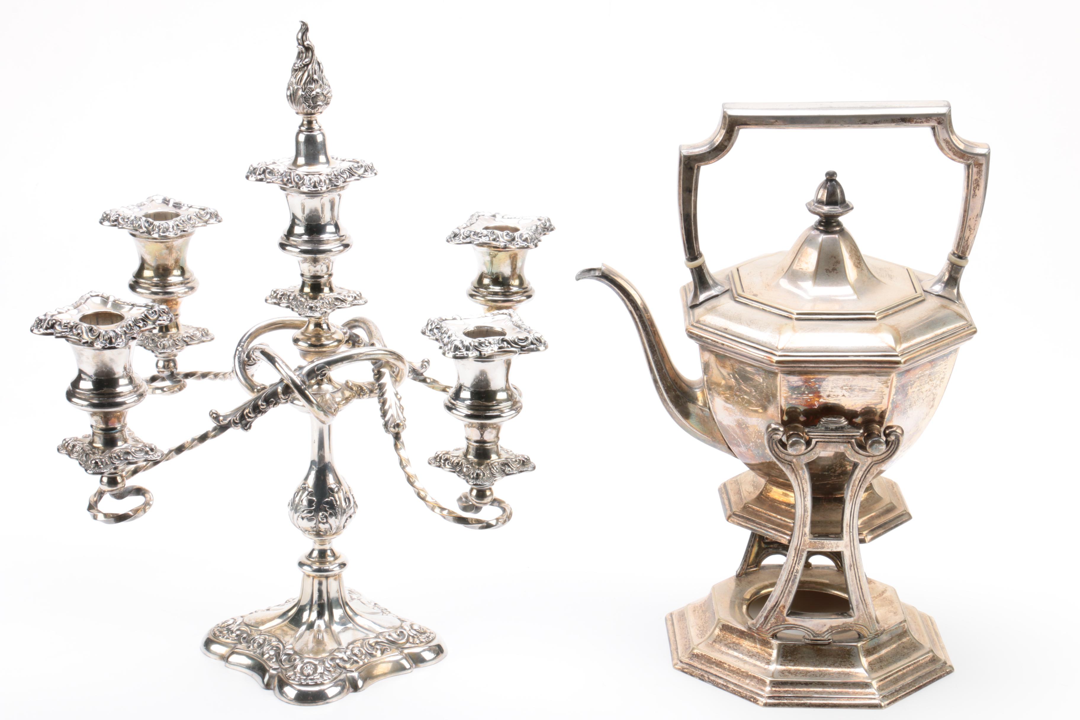 Wilcox Silver Plate Co. Candelabra and Other Tableware