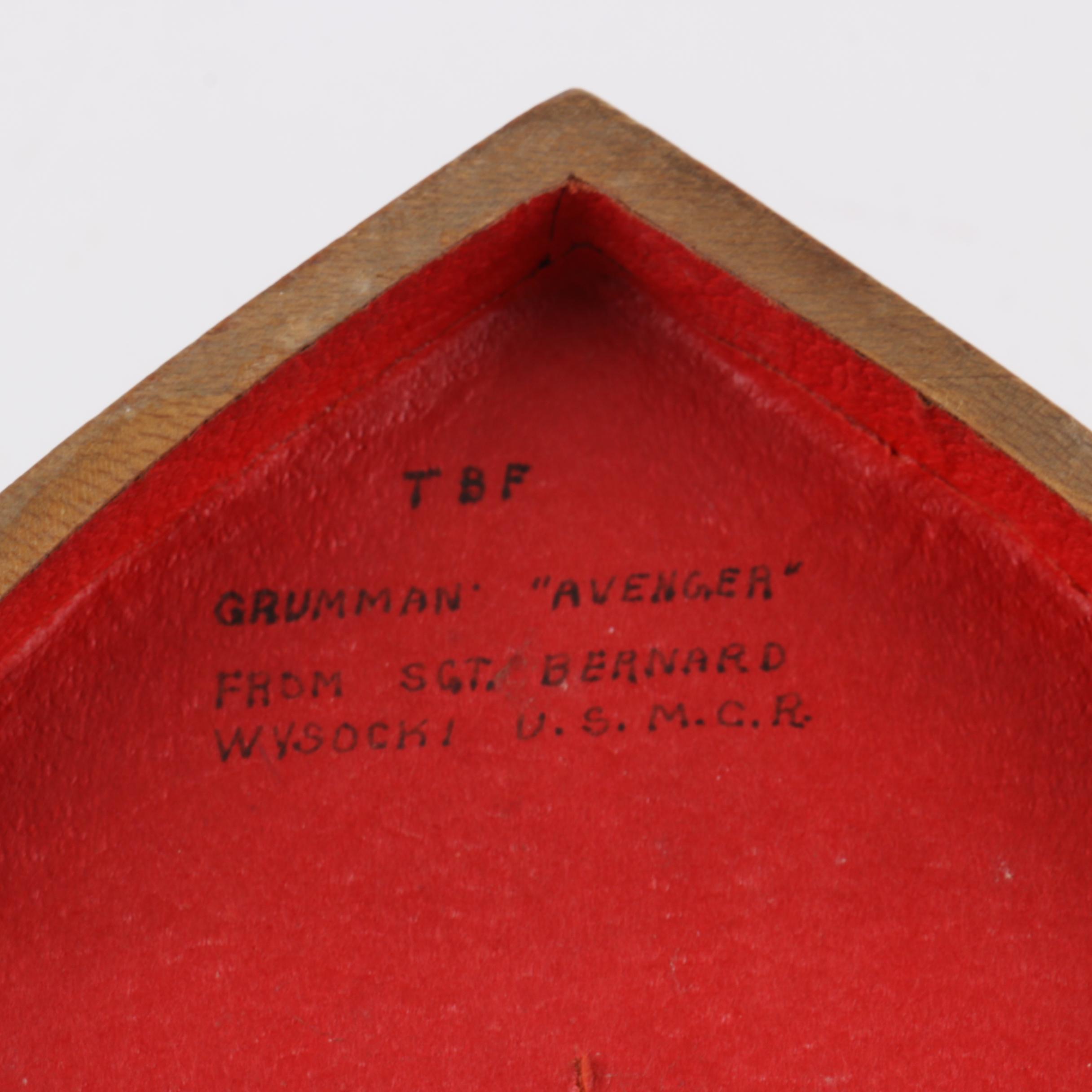 Vintage WWII Heart Shaped Wood Box