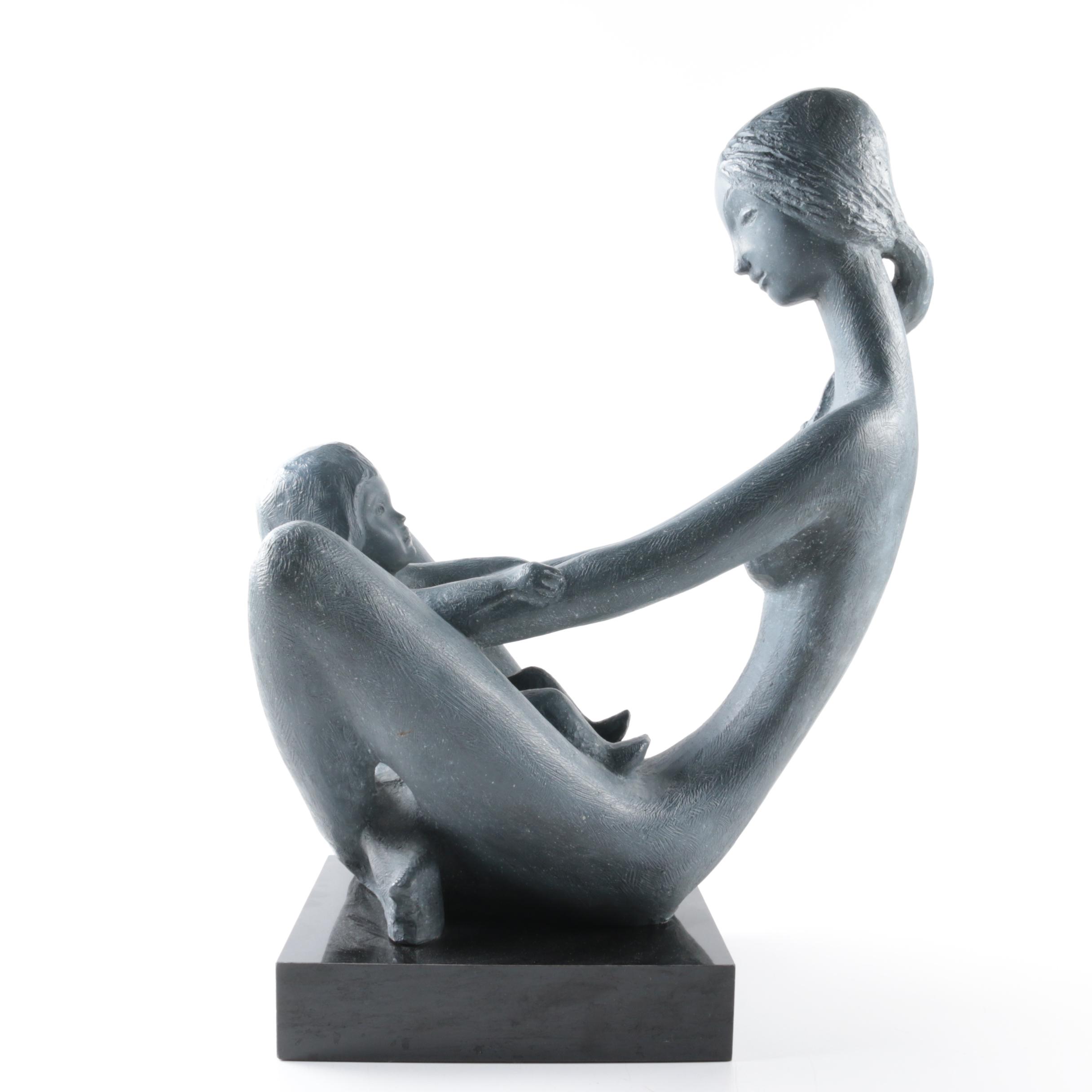 Plaster Sculpture Mother and Child by Austin Productions