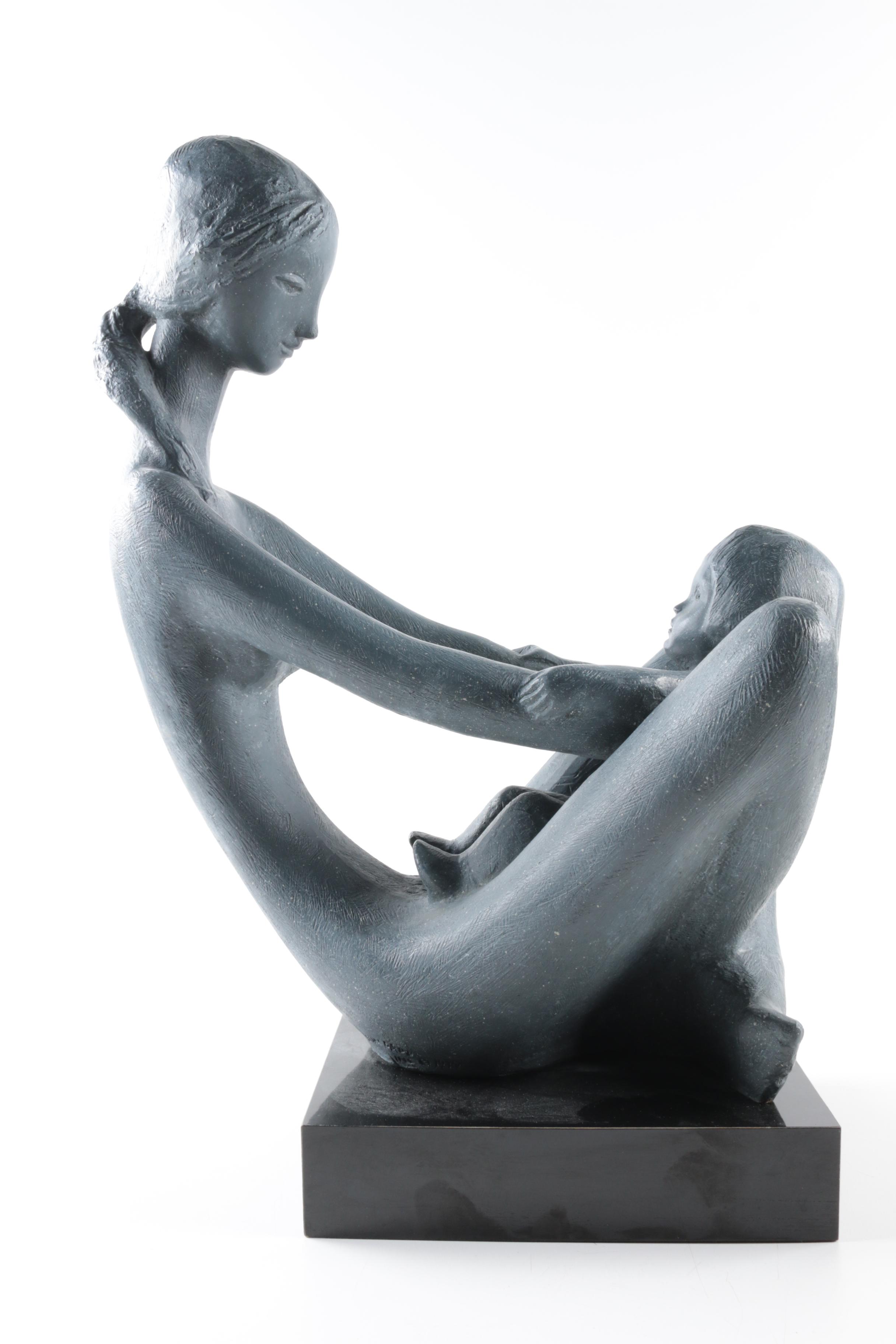 Plaster Sculpture Mother and Child by Austin Productions