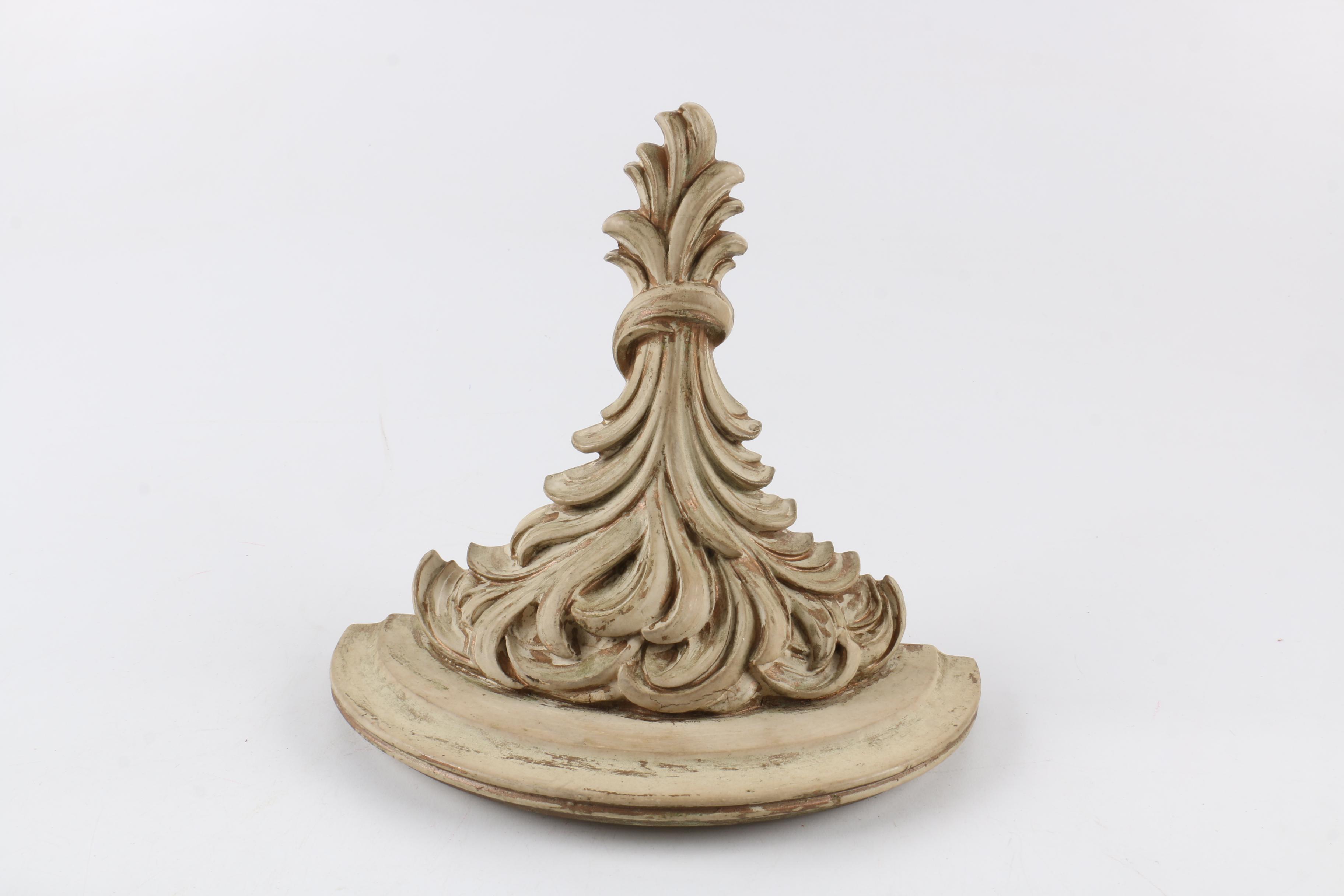 Antique Carved Wood Foliate Bracket