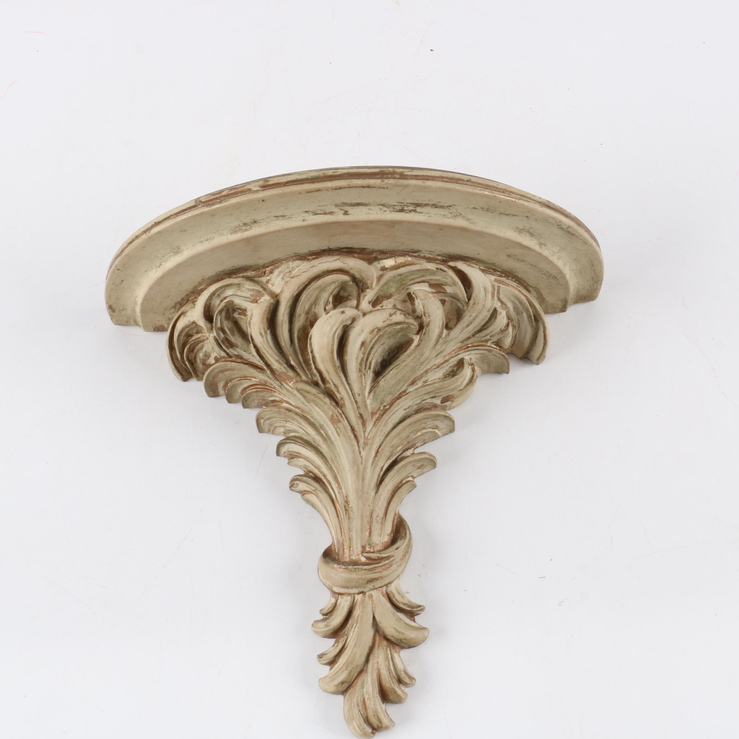 Antique Carved Wood Foliate Bracket