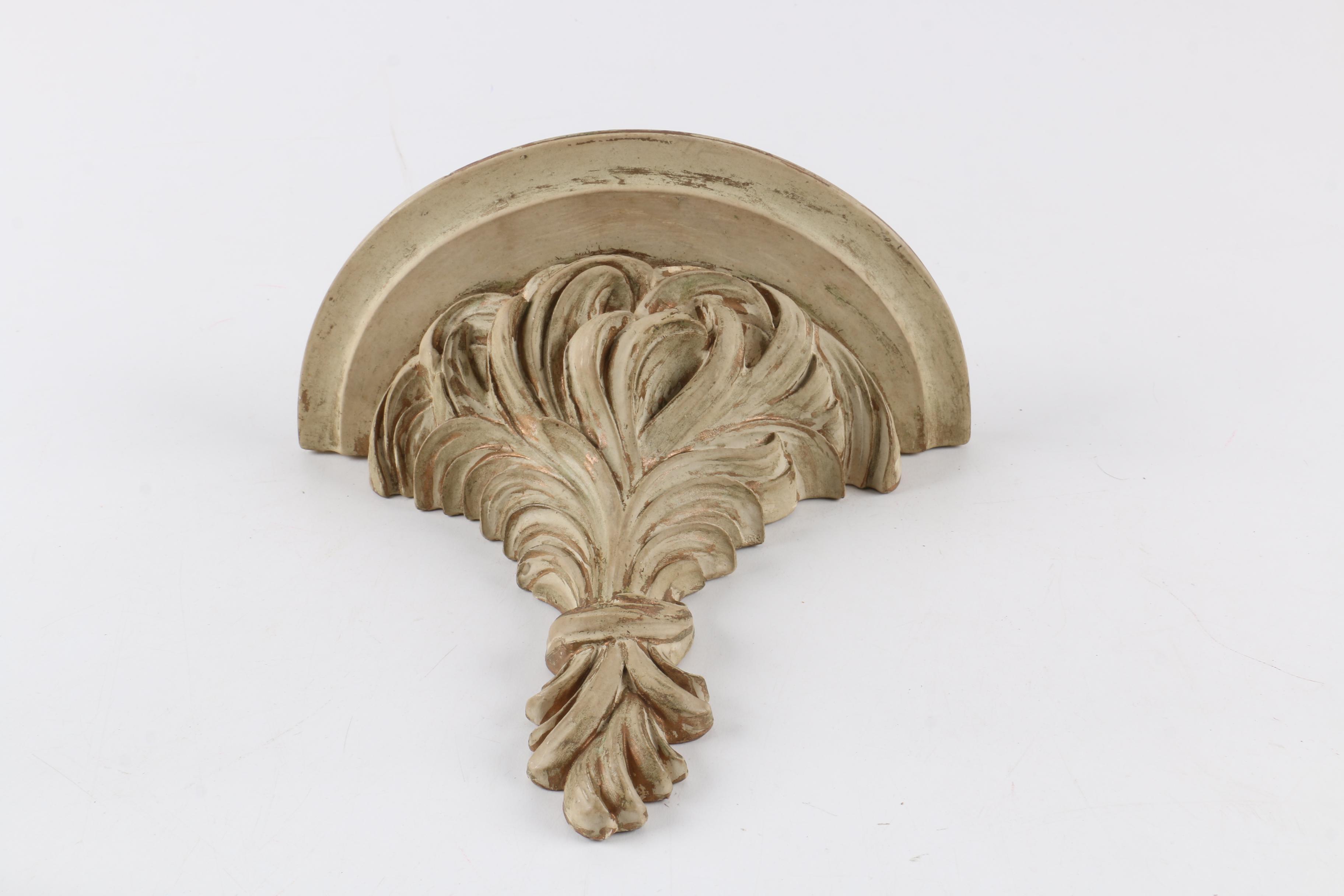 Antique Carved Wood Foliate Bracket