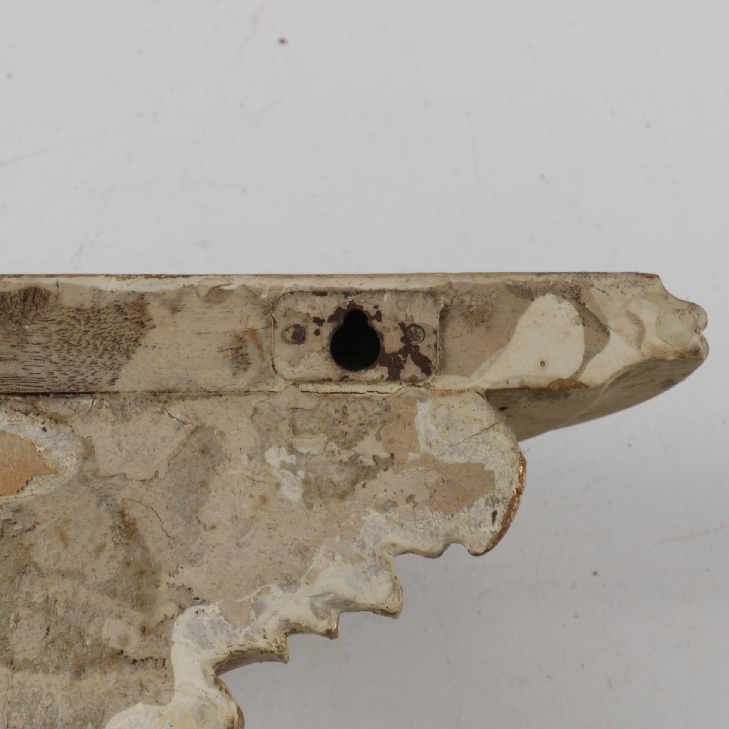 Antique Carved Wood Foliate Bracket