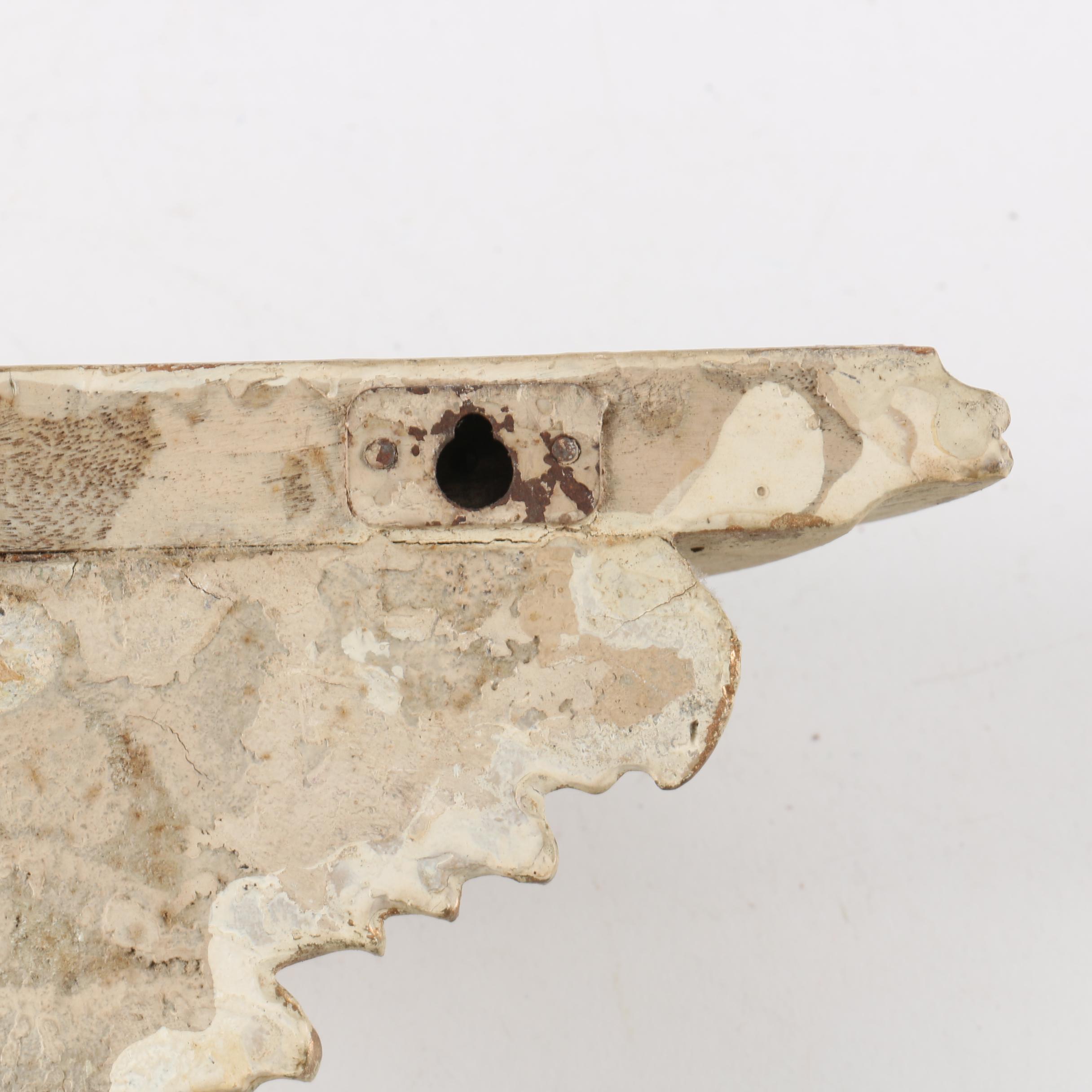 Antique Carved Wood Foliate Bracket