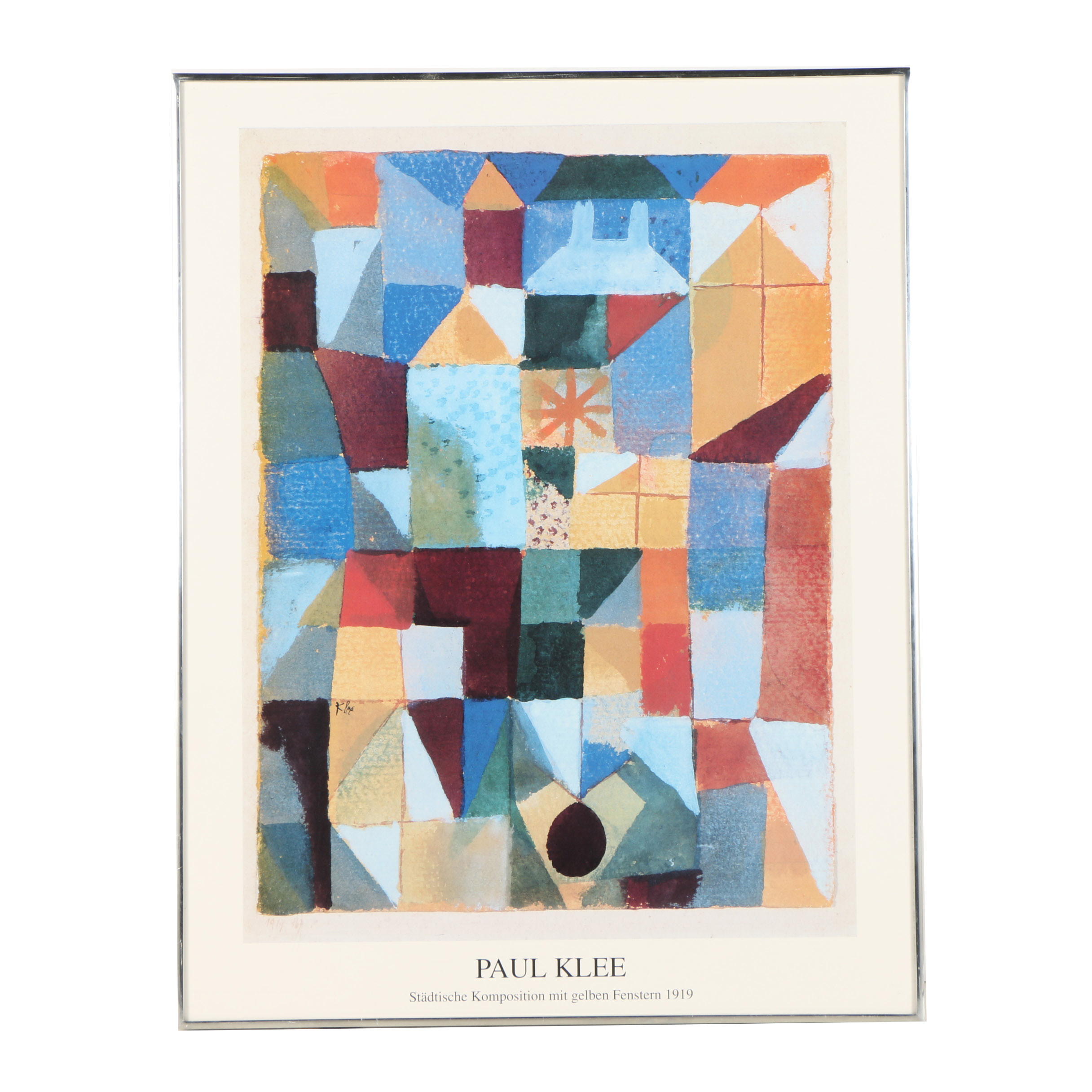 Offset Lithograph After Paul Klee's "Stadtische Komposition mit Gelben"