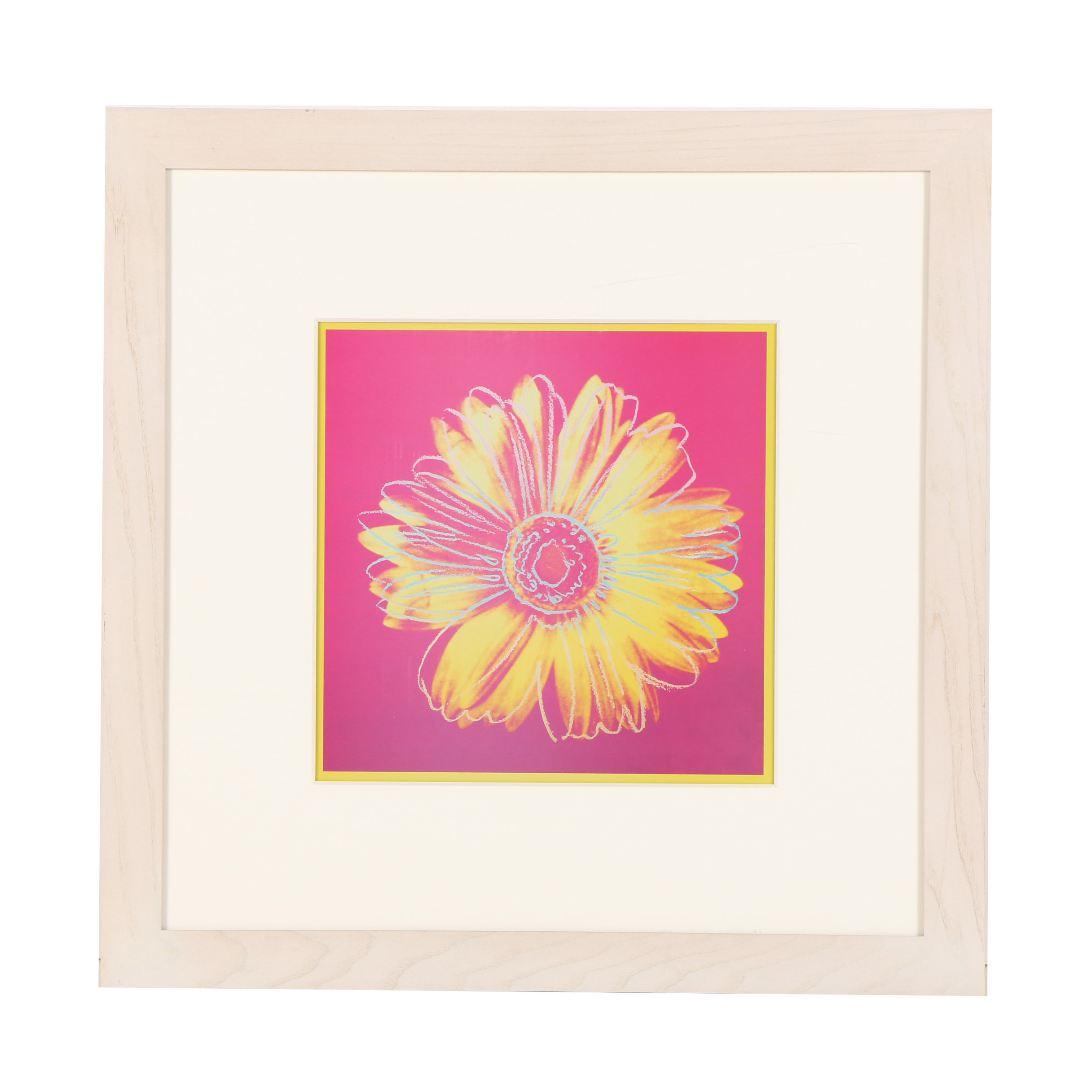 After Andy Warhol Offset Lithograph "Daisy (Fuchsia and Yellow)"
