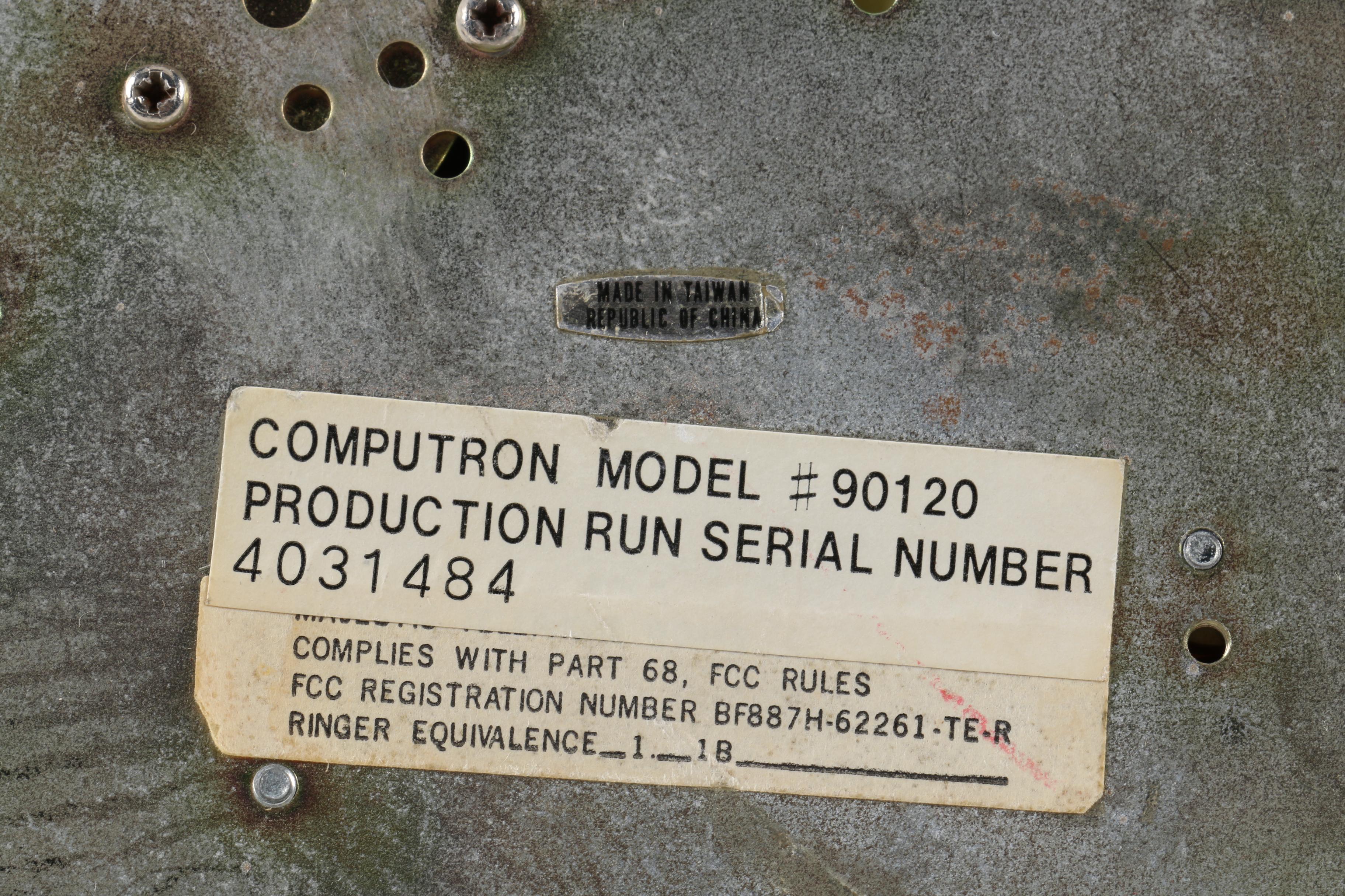 Computron Model 90120 Telephone