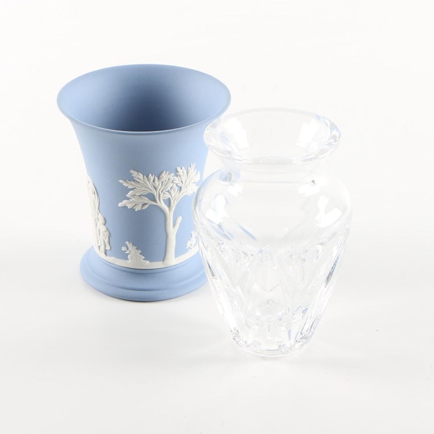 Wedgwood and Waterford Crystal Vases