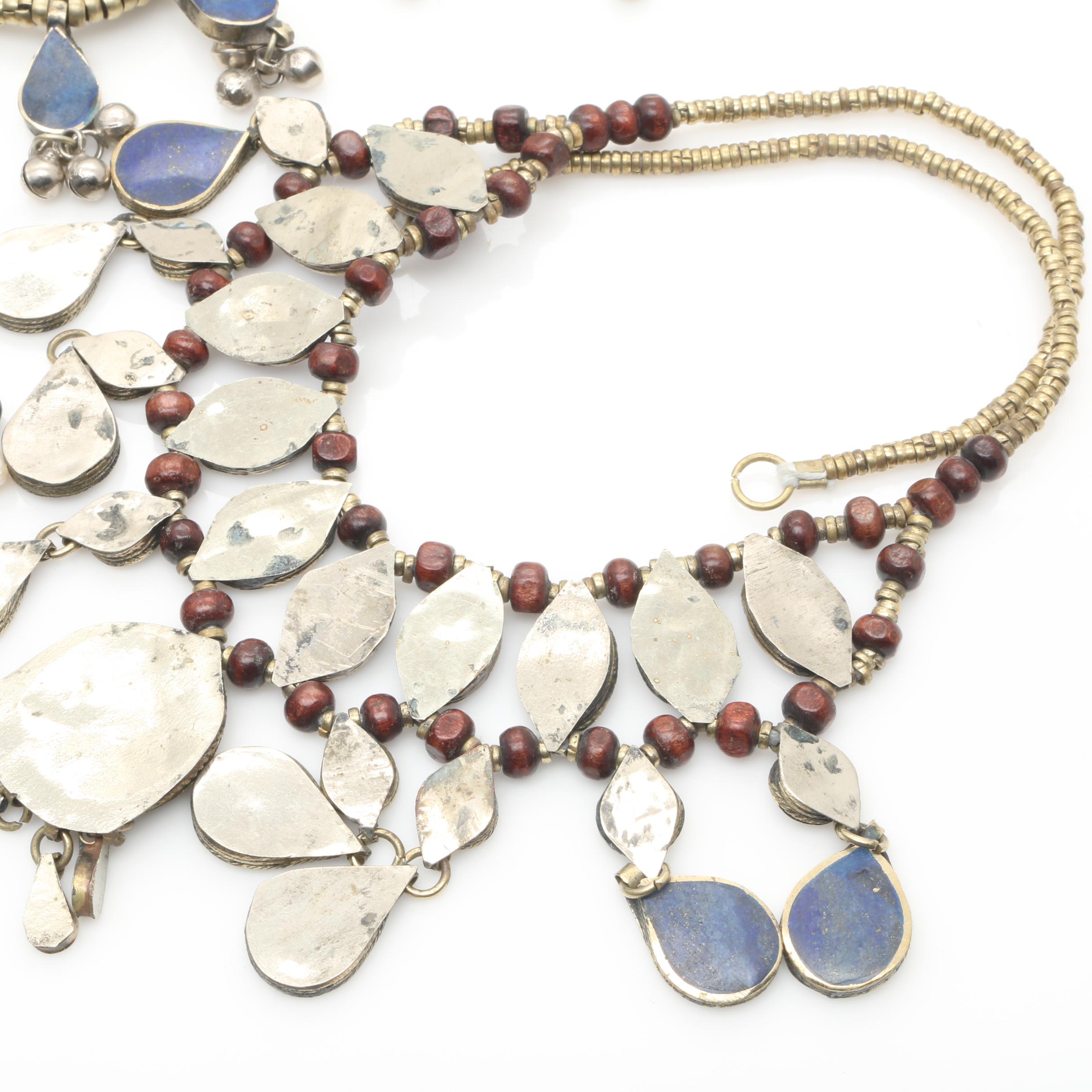 Silver Tone Cultured Pearl , Lapis Lazuli and Glass Jewelry