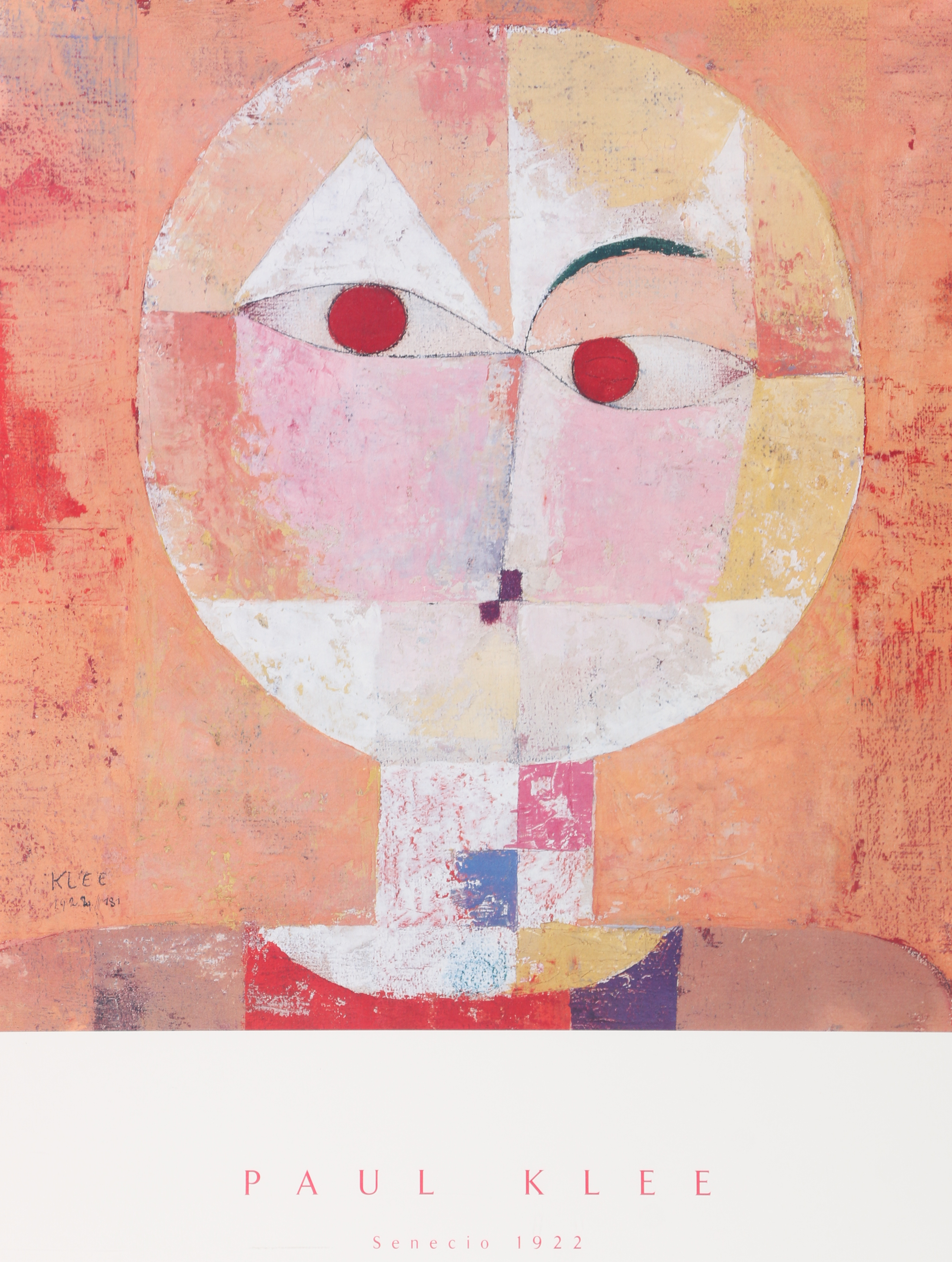 Offset Lithograph Poster After Paul Klee "Senecio"