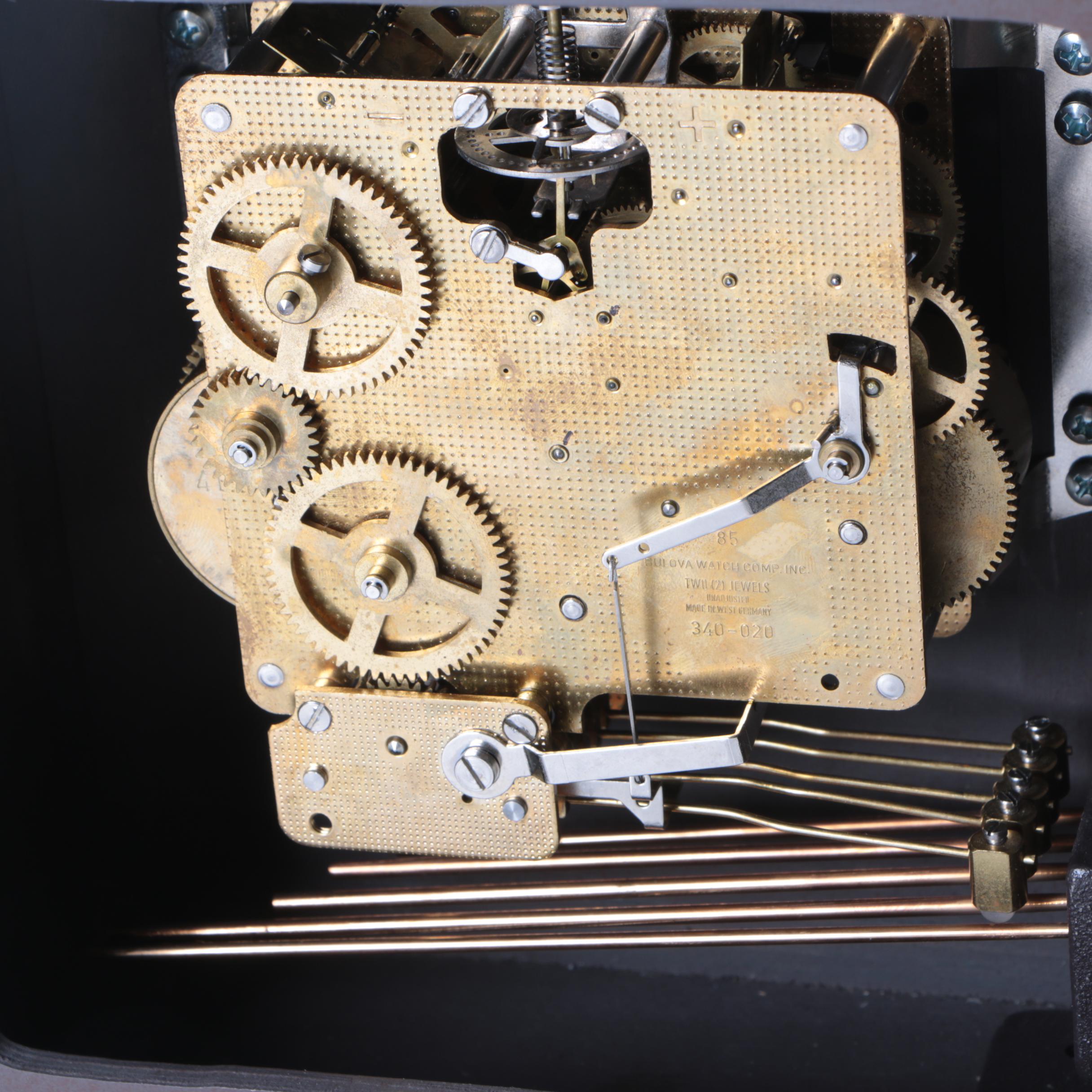 Vintage Bulova Tempus Fugit Chime Mantel Clock