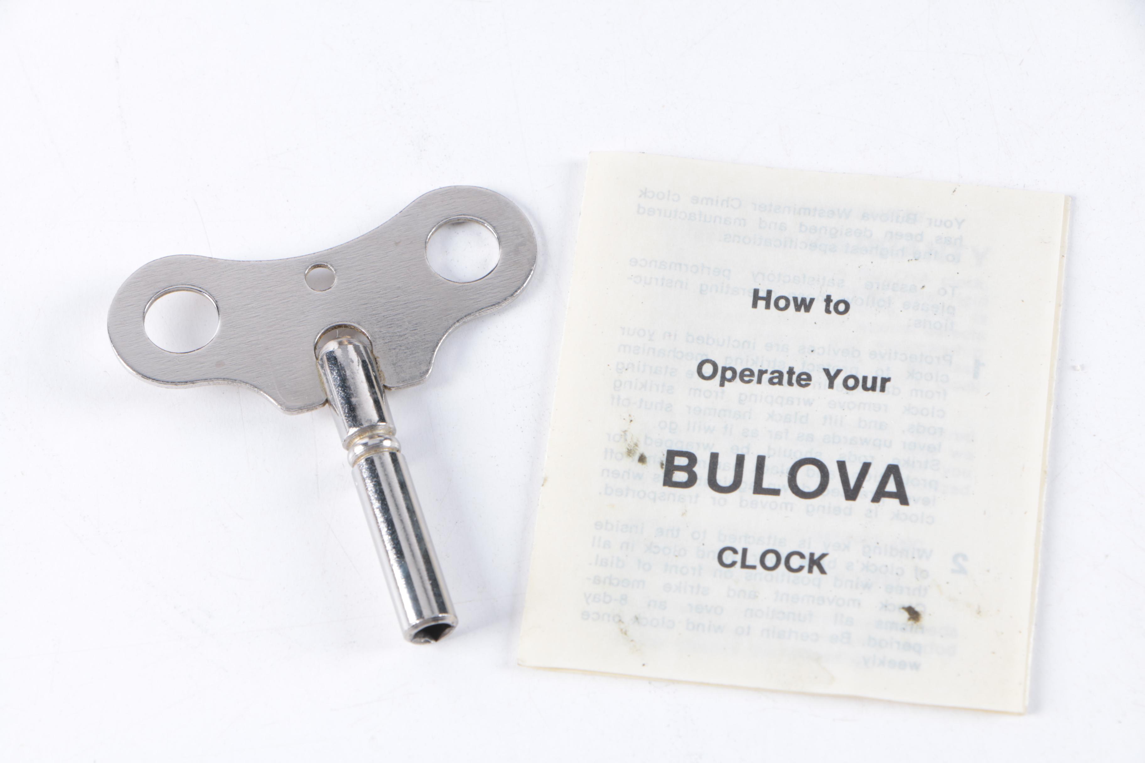 Vintage Bulova Tempus Fugit Chime Mantel Clock