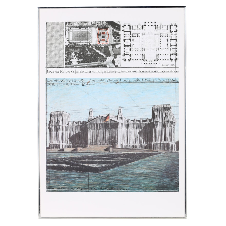 Offset Lithograph After Javacheff Christo "Wrapped Reichstag"