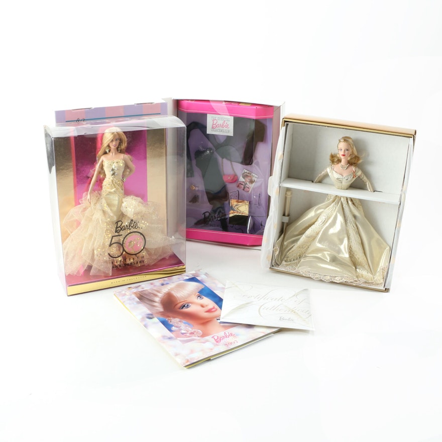 Mattel "Barbie 50th Anniversary" and "Golden Anniversary" Dolls