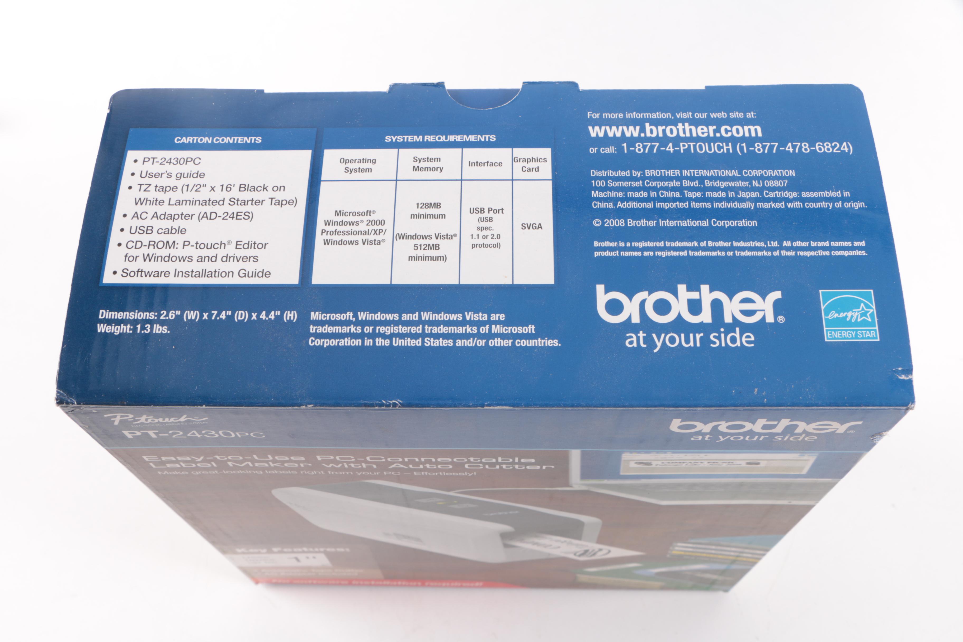 Brother PT-2430PC and PT-2700 Label Makers