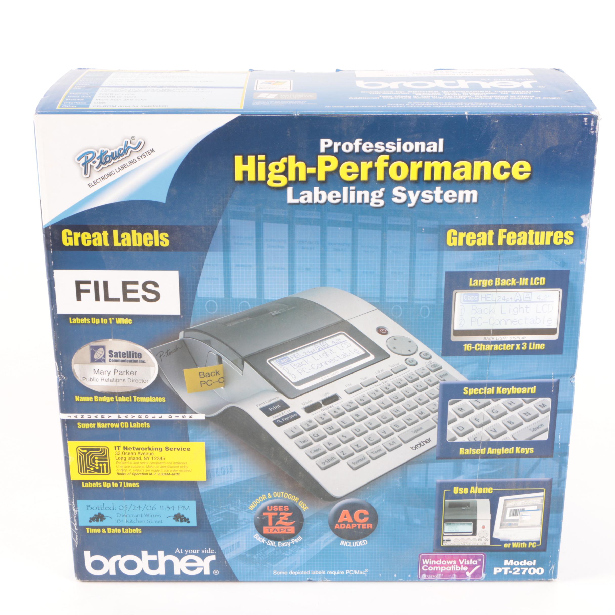 Brother PT-2430PC and PT-2700 Label Makers