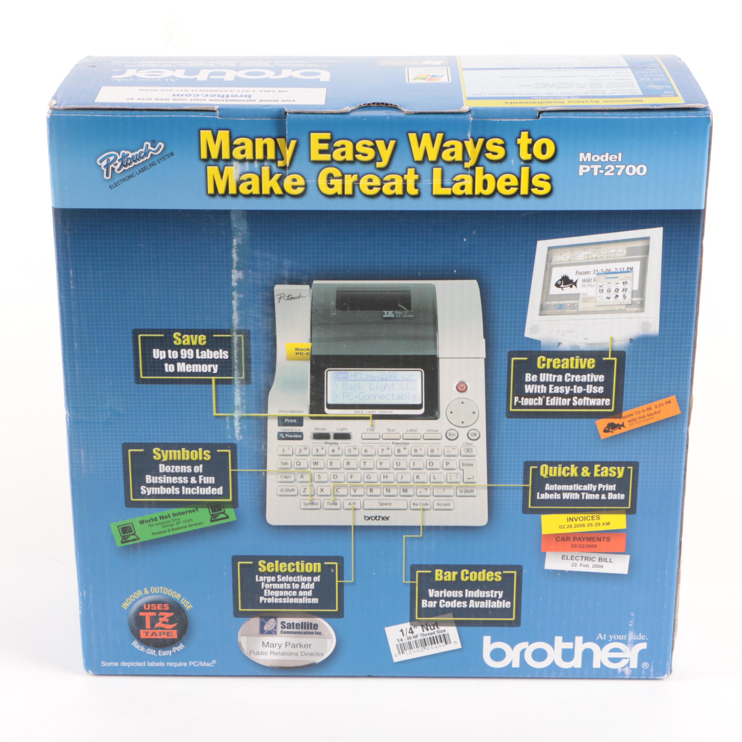 Brother PT-2430PC and PT-2700 Label Makers