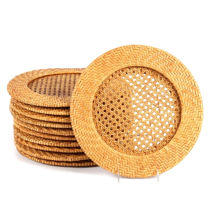 Woven Wicker and Cane Chargers