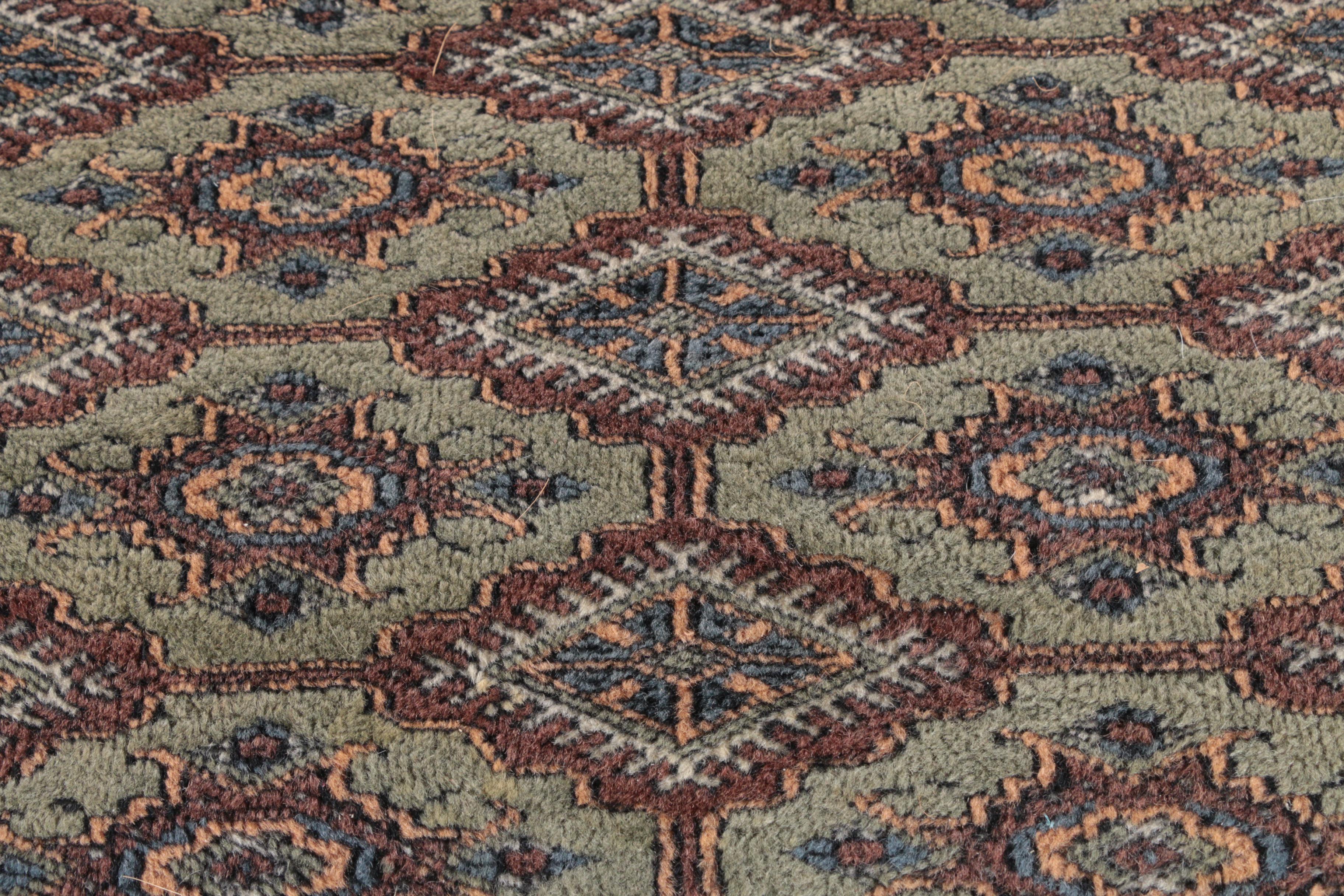 Hand-Knotted Pakistani Bokhara Wool Accent Rug