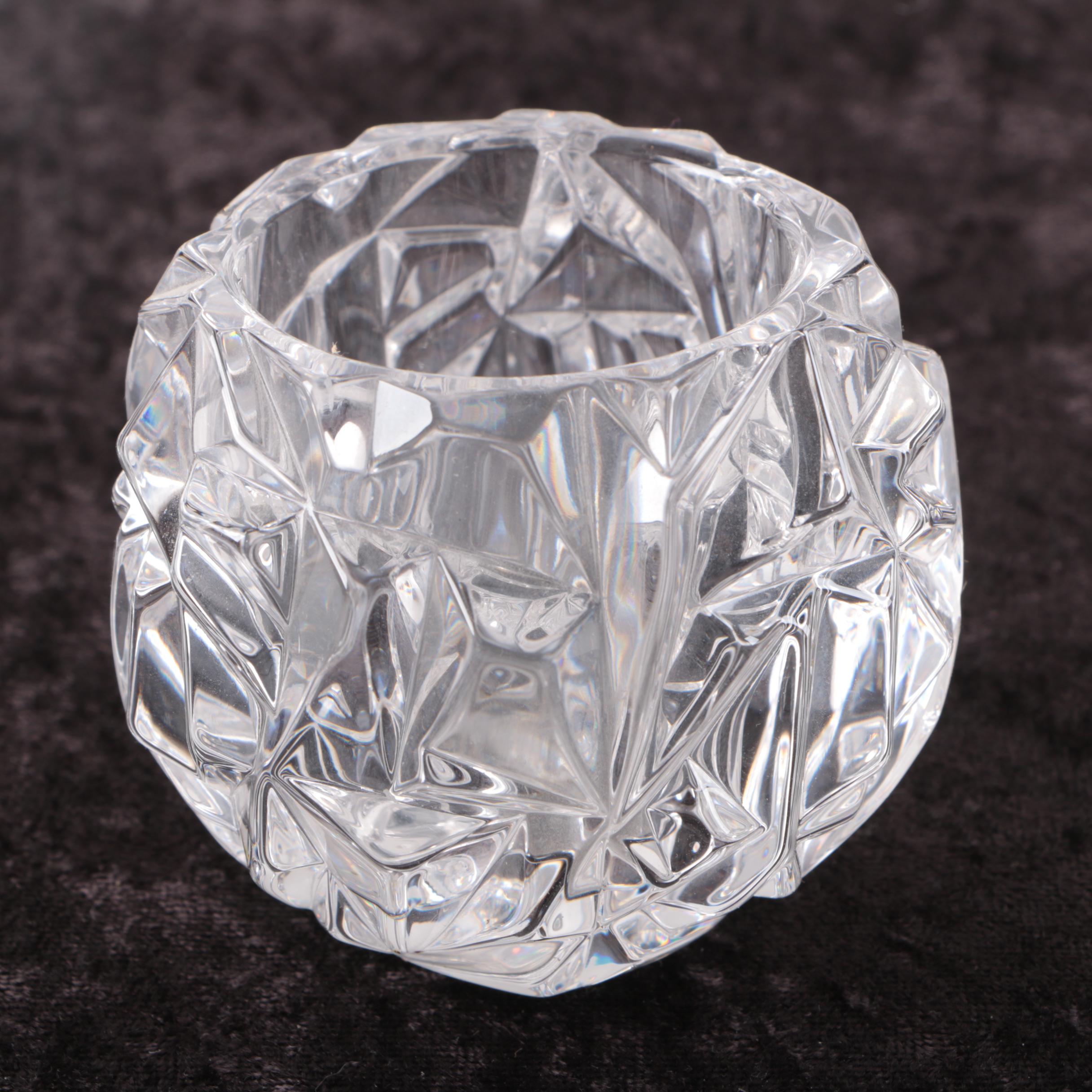 Tiffany & Co. "Rock Cut" Crystal Votive