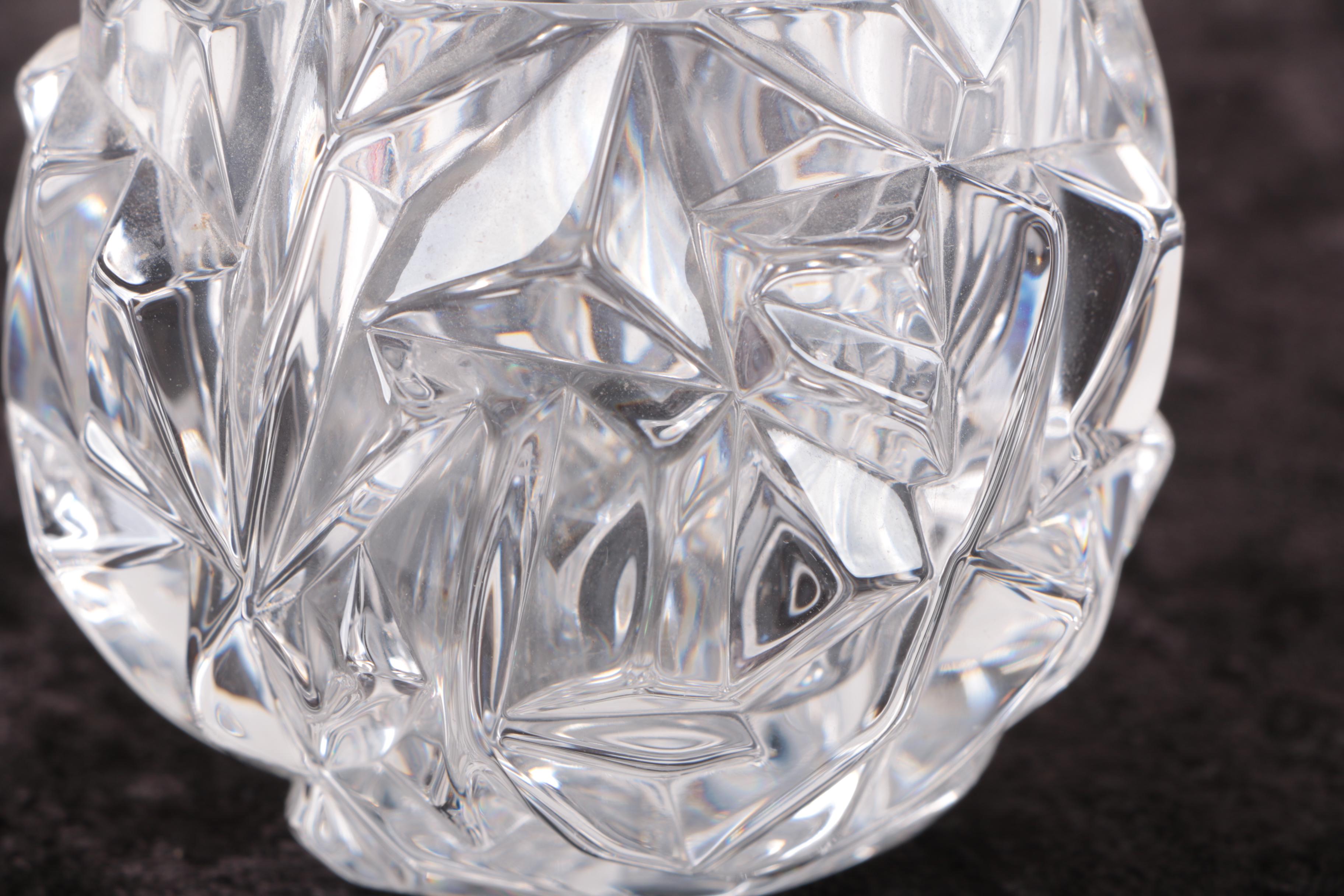 Tiffany & Co. "Rock Cut" Crystal Votive