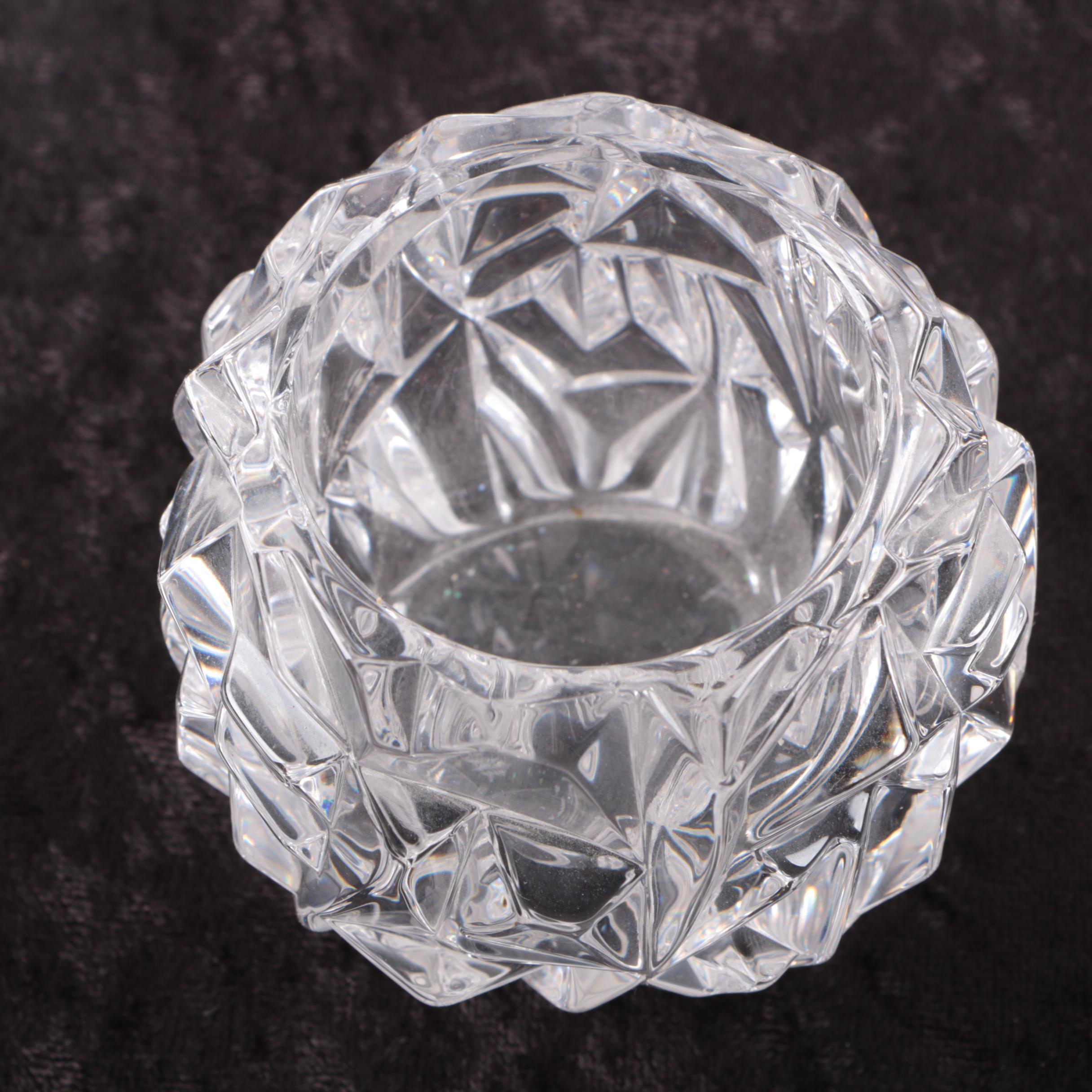 Tiffany & Co. "Rock Cut" Crystal Votive