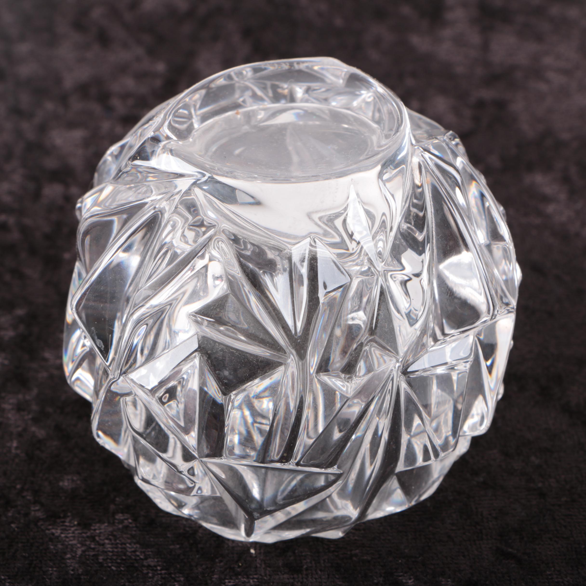 Tiffany & Co. "Rock Cut" Crystal Votive