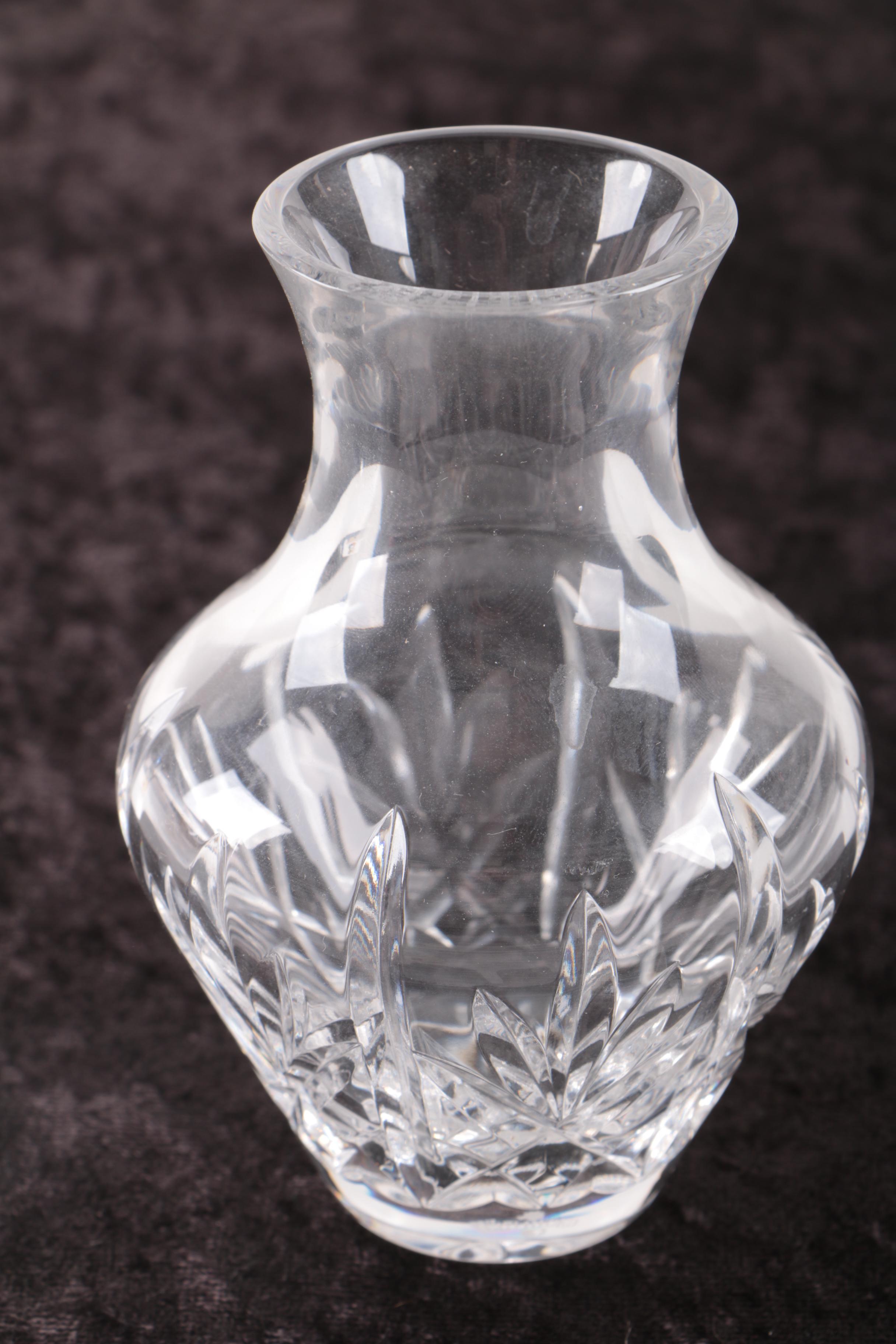 Pair of Waterford Crystal violet Vases