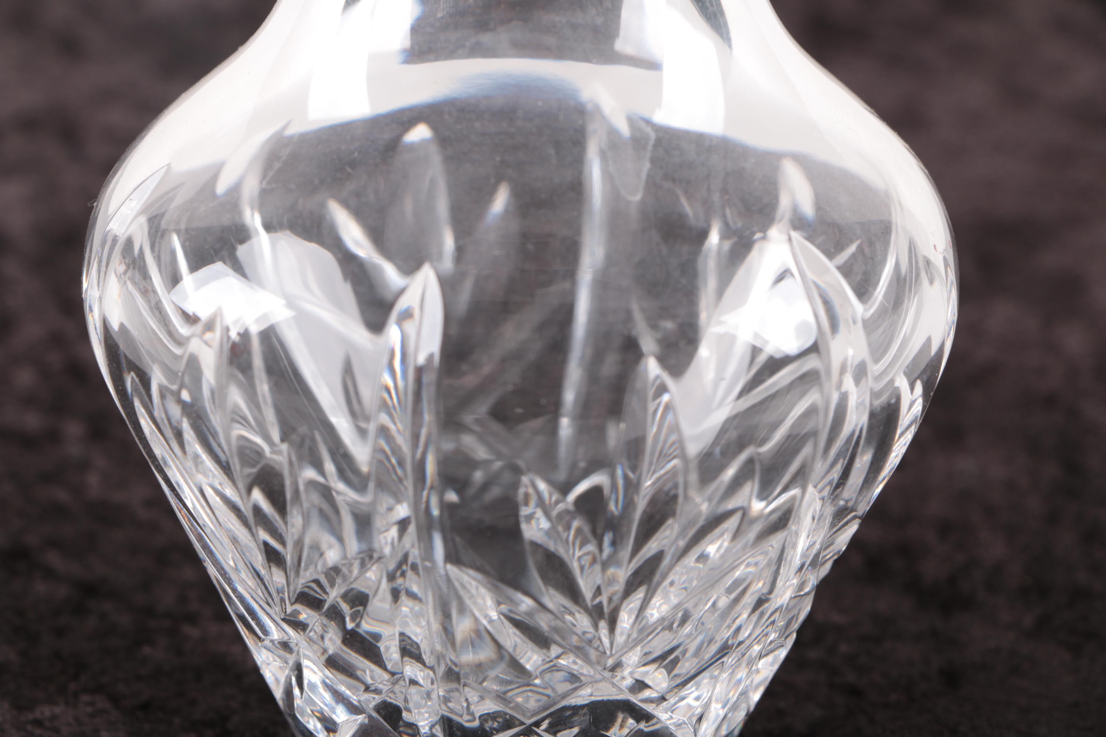 Pair of Waterford Crystal violet Vases