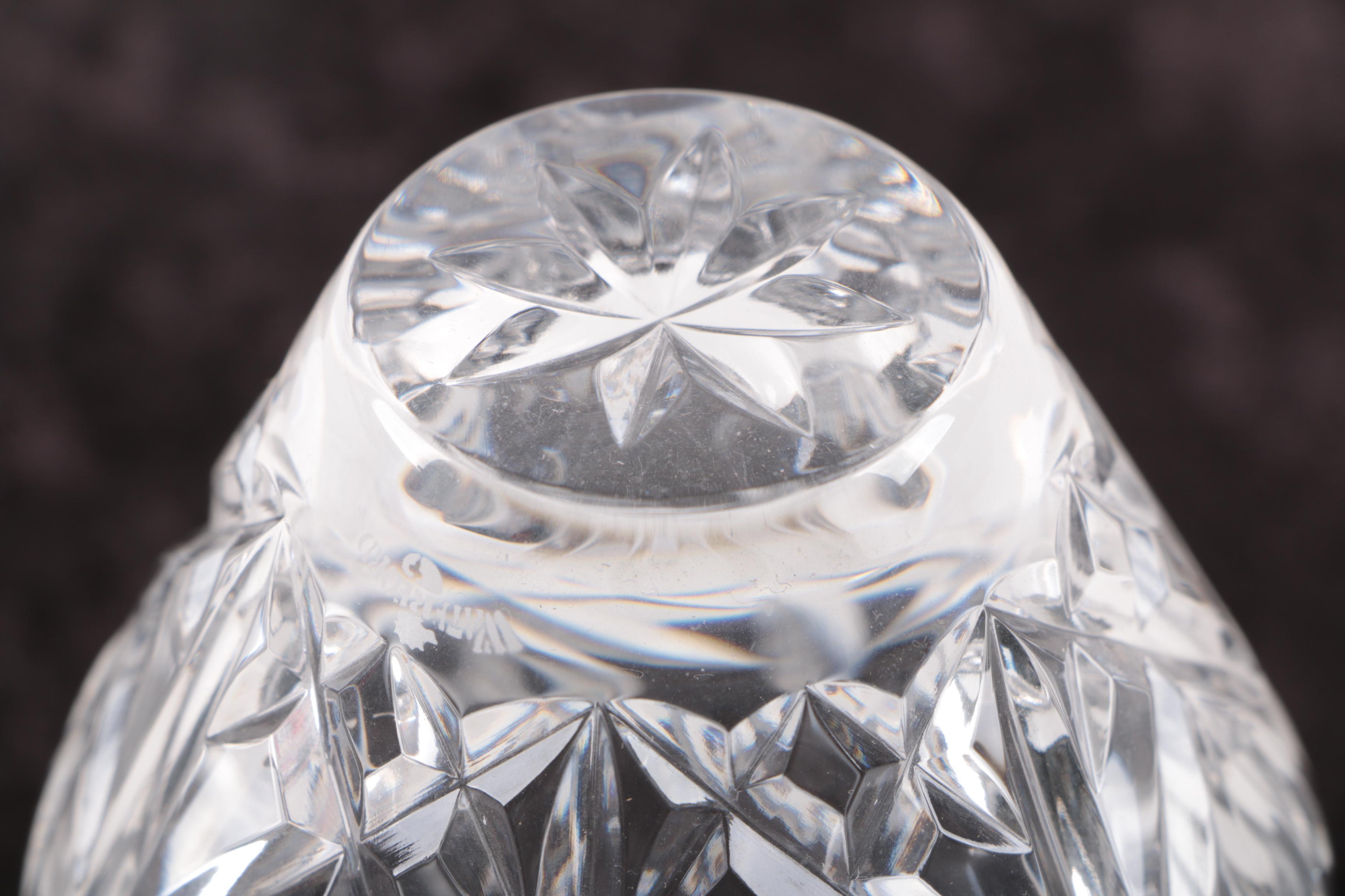 Pair of Waterford Crystal violet Vases