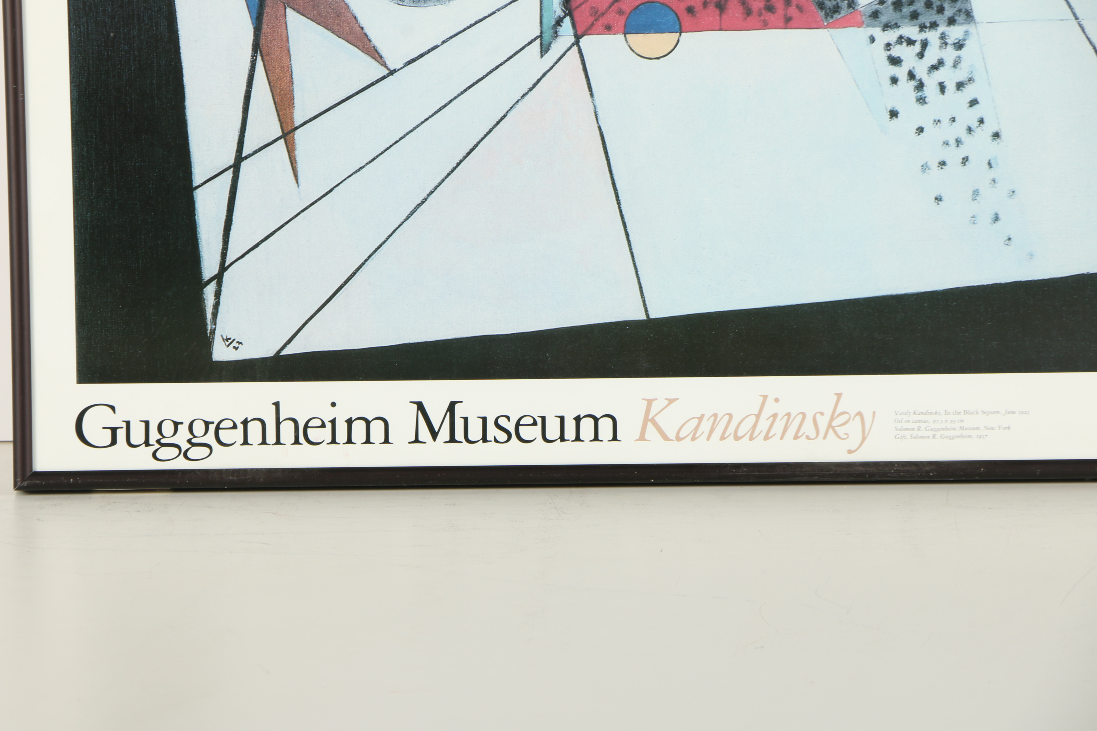 Offset Lithograph Poster After Wassily Kandinsky "In the Black Square"