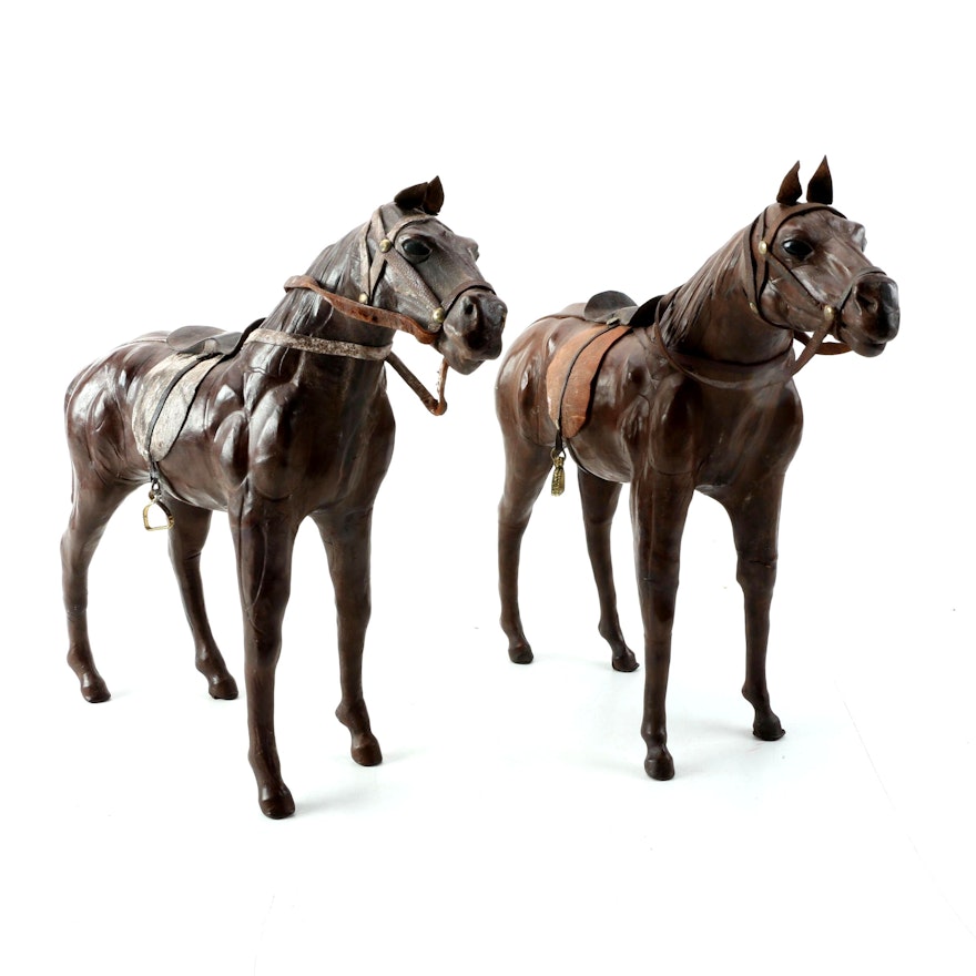 Leather Horse Sculptures