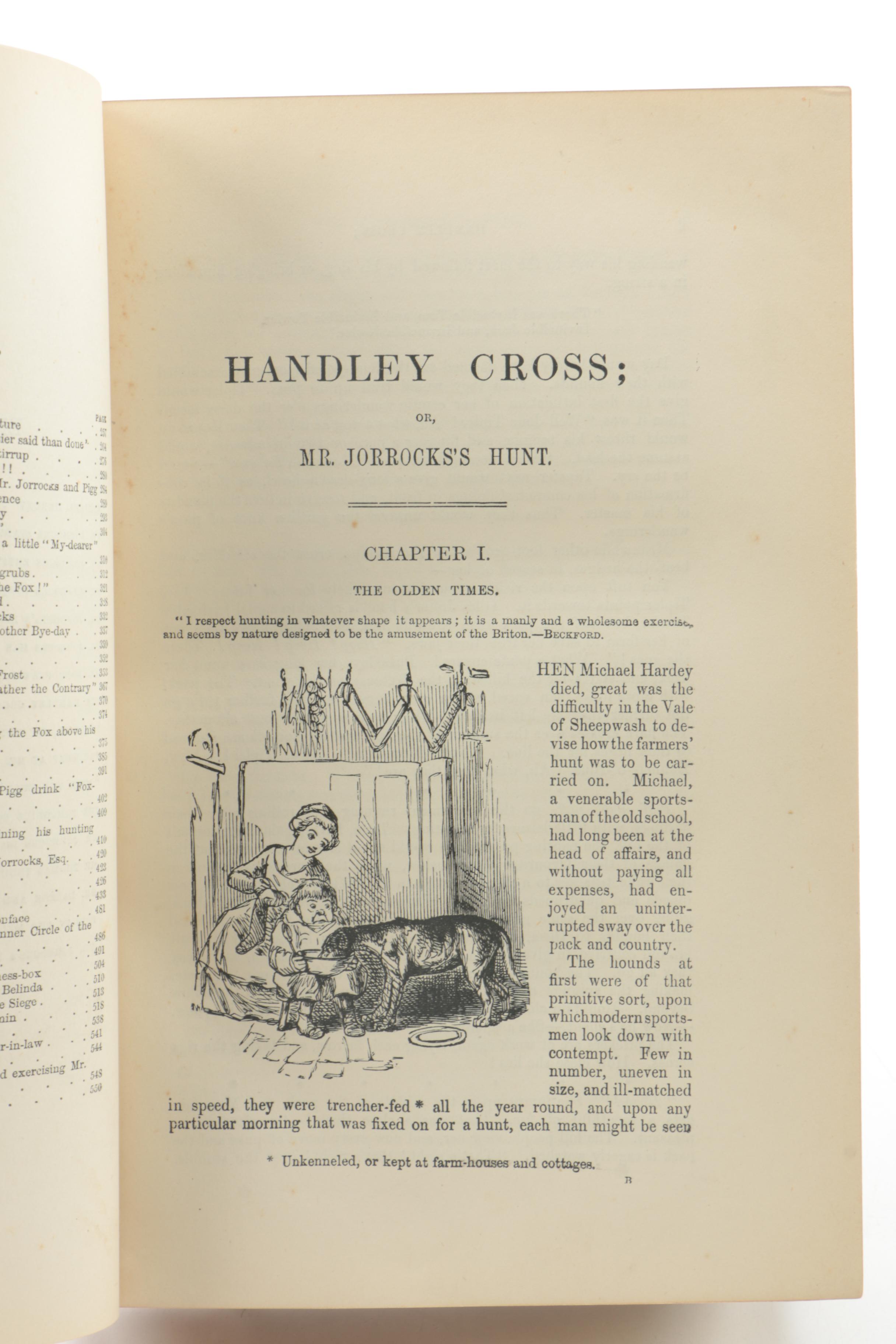 Circa 1890s "Handley Cross" by Surtees with Illustrations after John Leech
