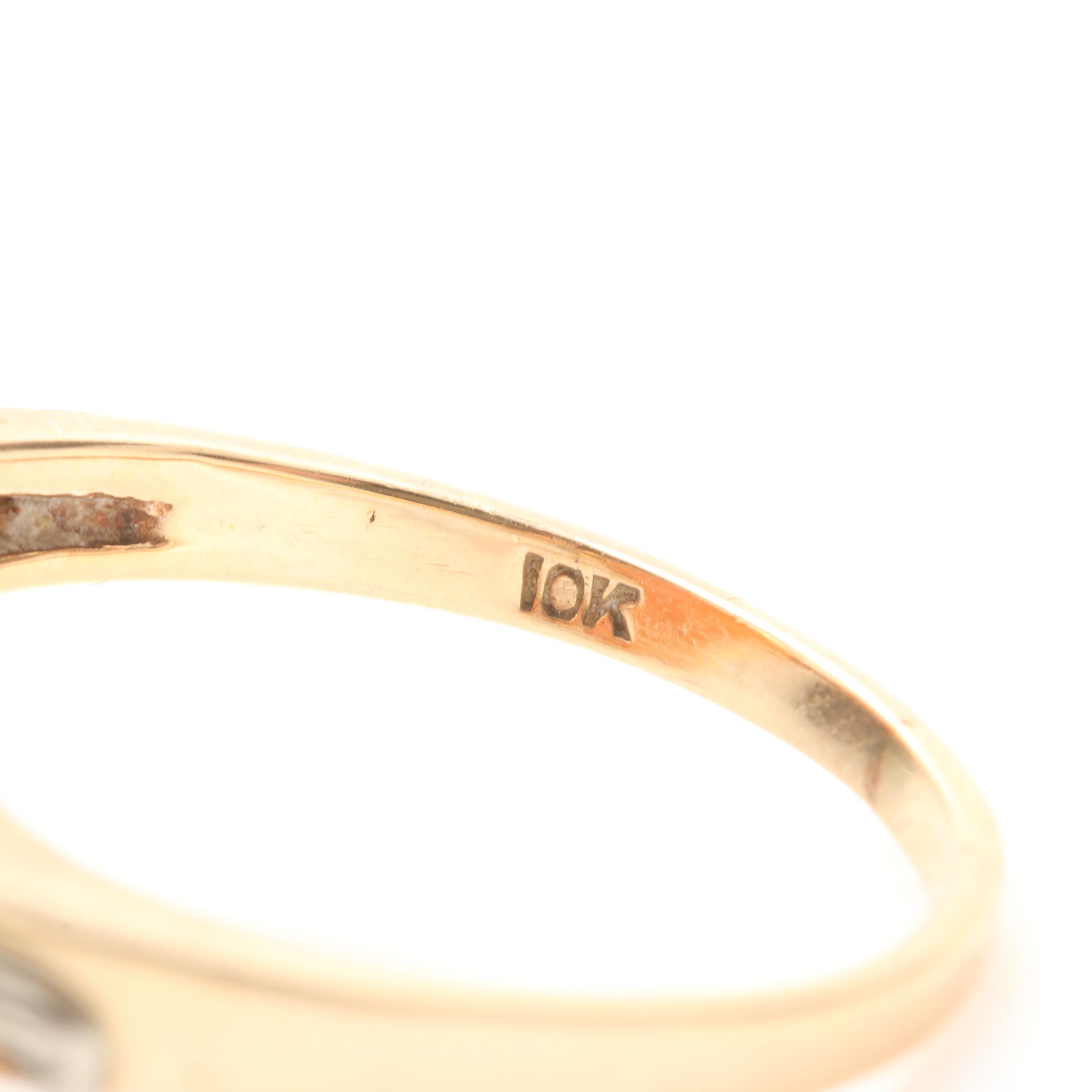 10K Yellow Gold Shell Cameo Ring