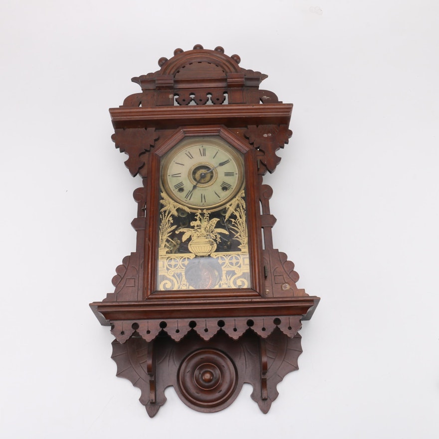 Late 19th Century Russel & Jones Wall Clock with Seth Thomas Face