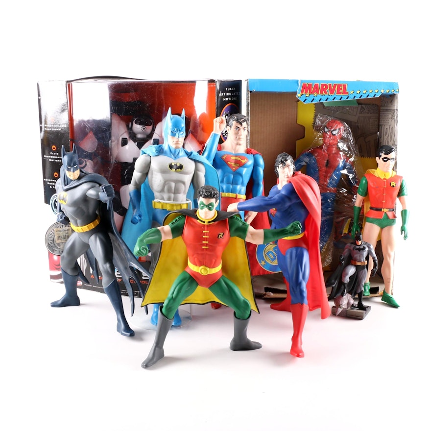 Marvel and DC Action Figures and RoboSapien Toy