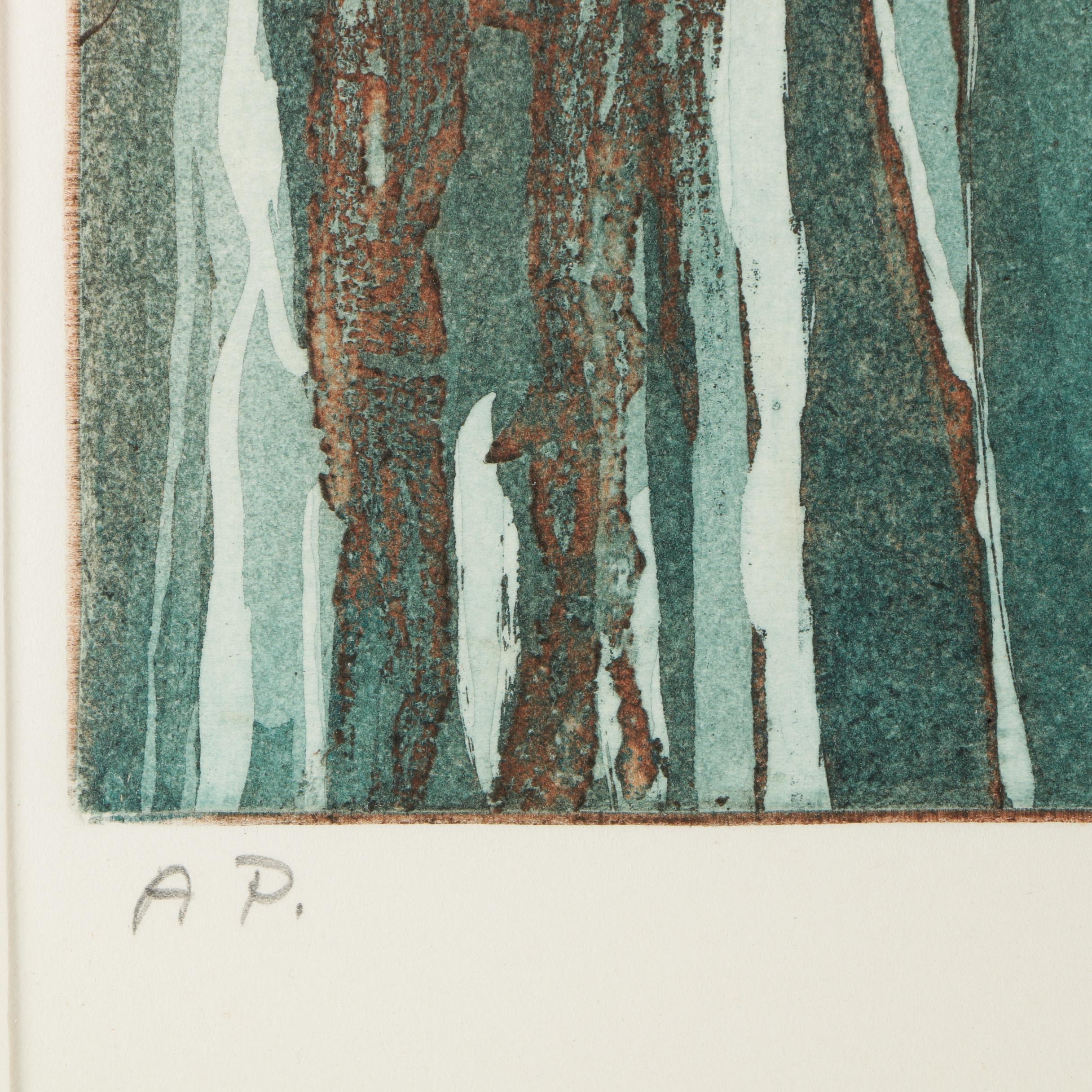 Magda Santonastasio Aquatint Etching "Maria"