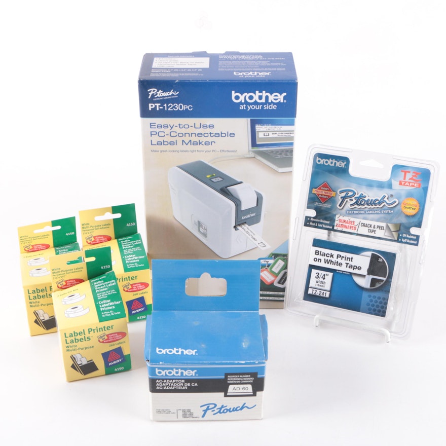 Brother PT-1230PC Label Maker with Accessories