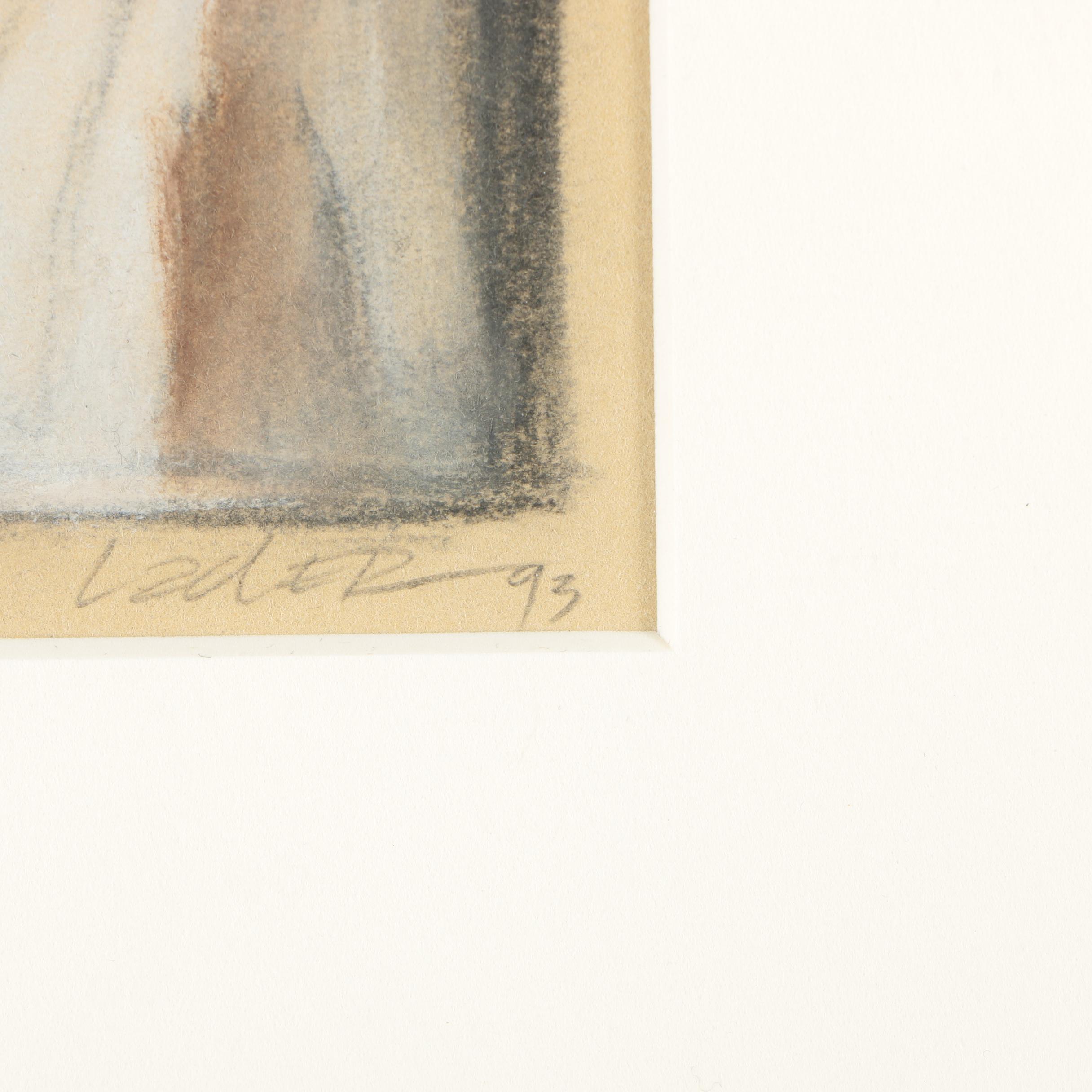 Deborah Maris Lader Mixed Media Drawing "Man's Folly"